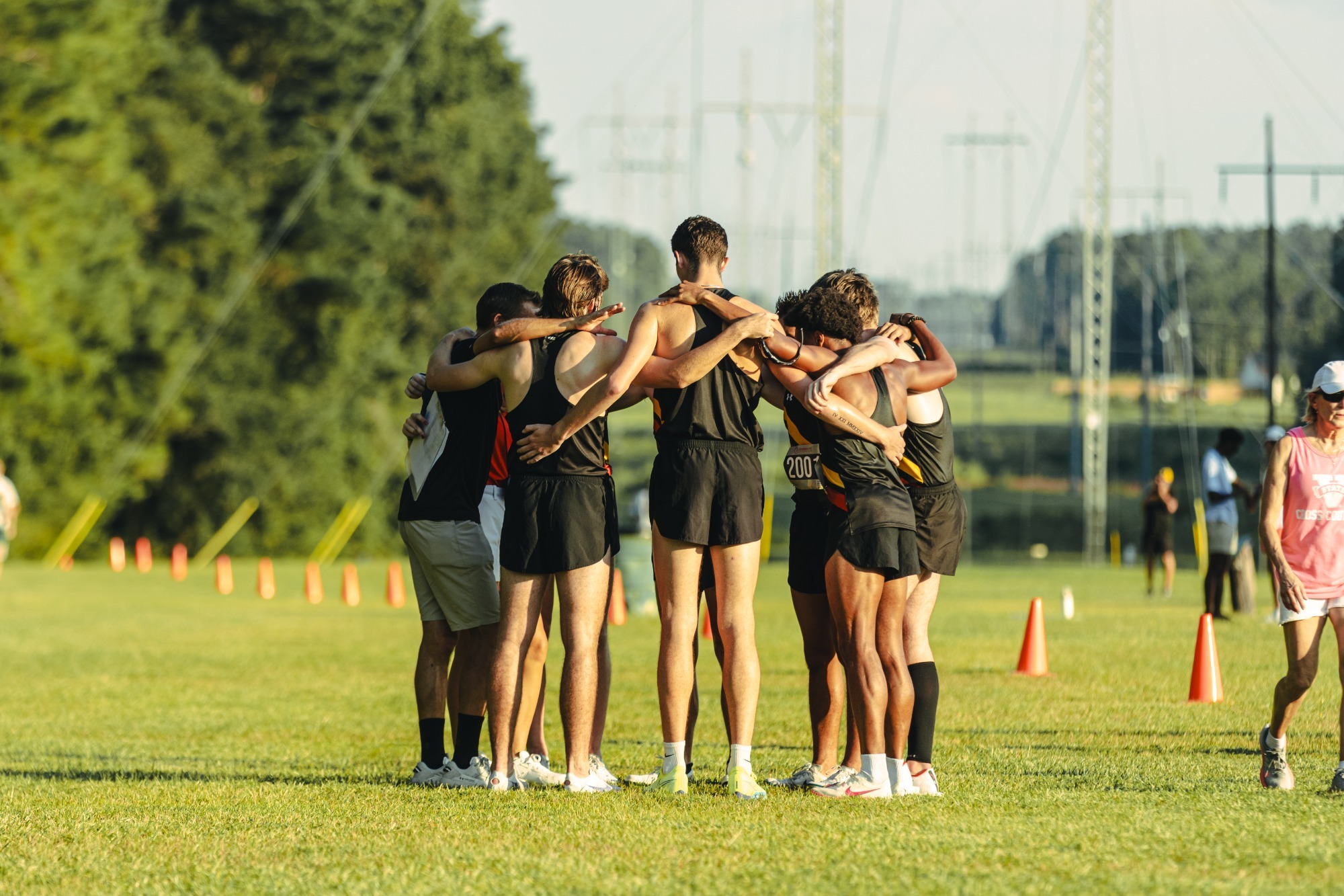 pre-race huddle
