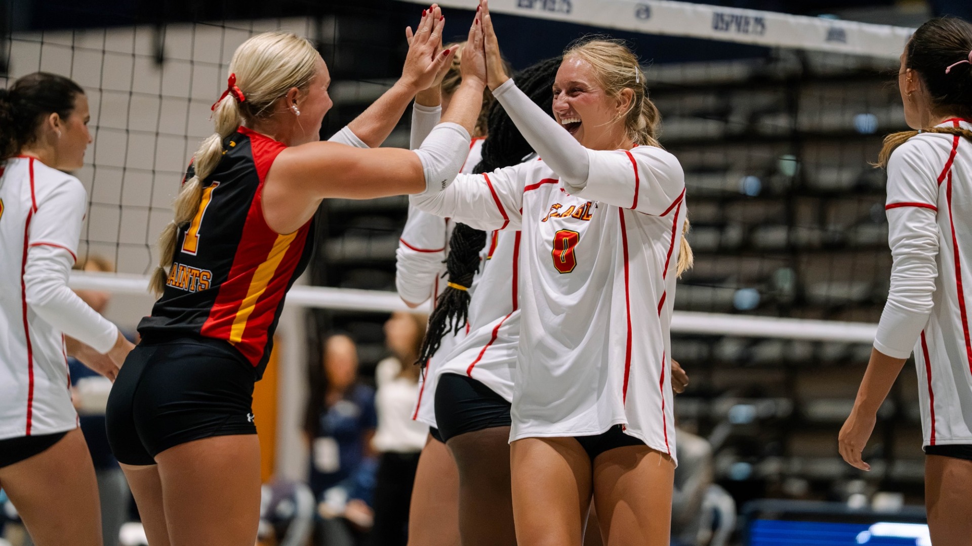 Clancy and Fitzpatrick celebrating a kill