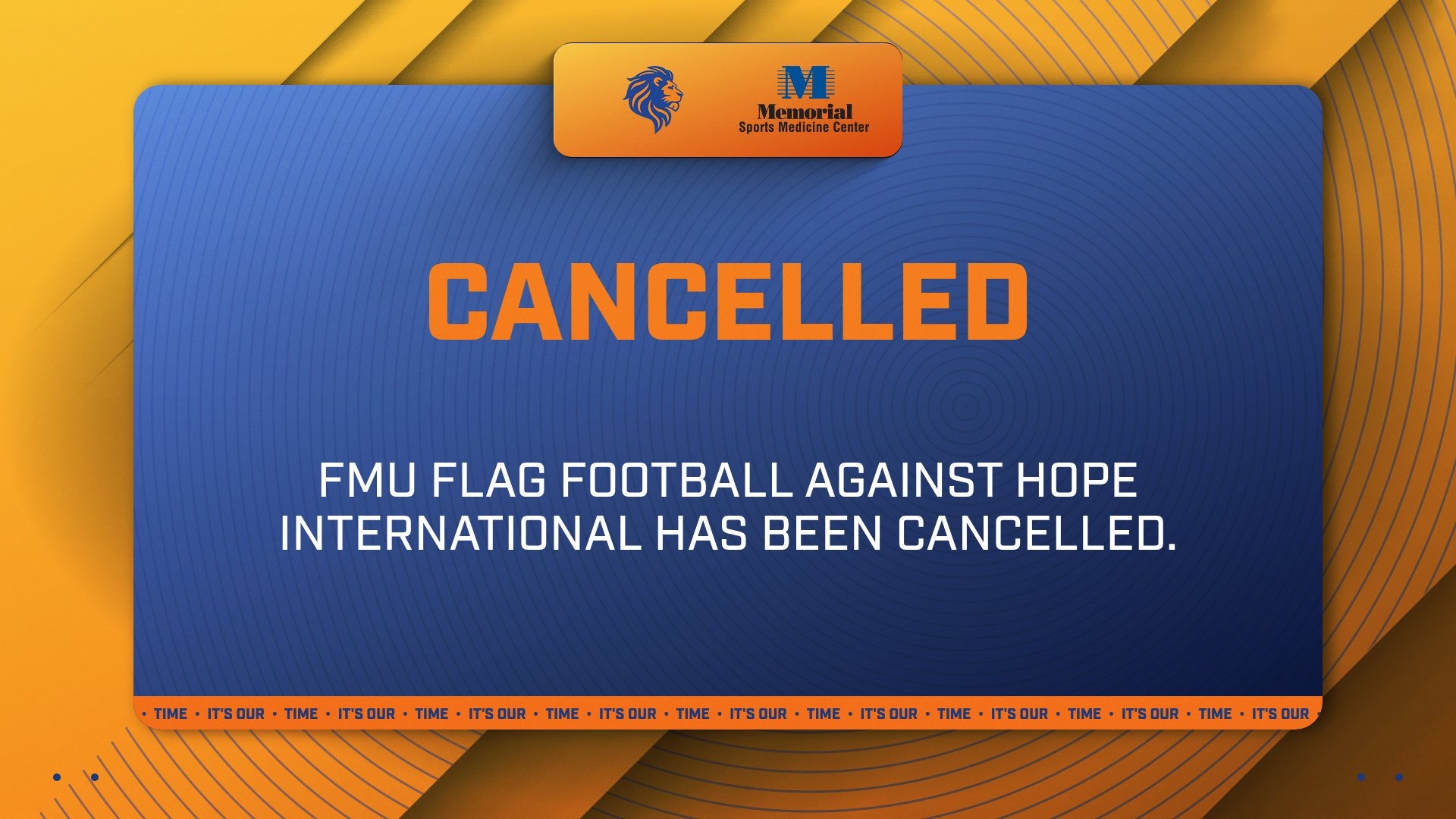 Flag vs Hope Cancelled