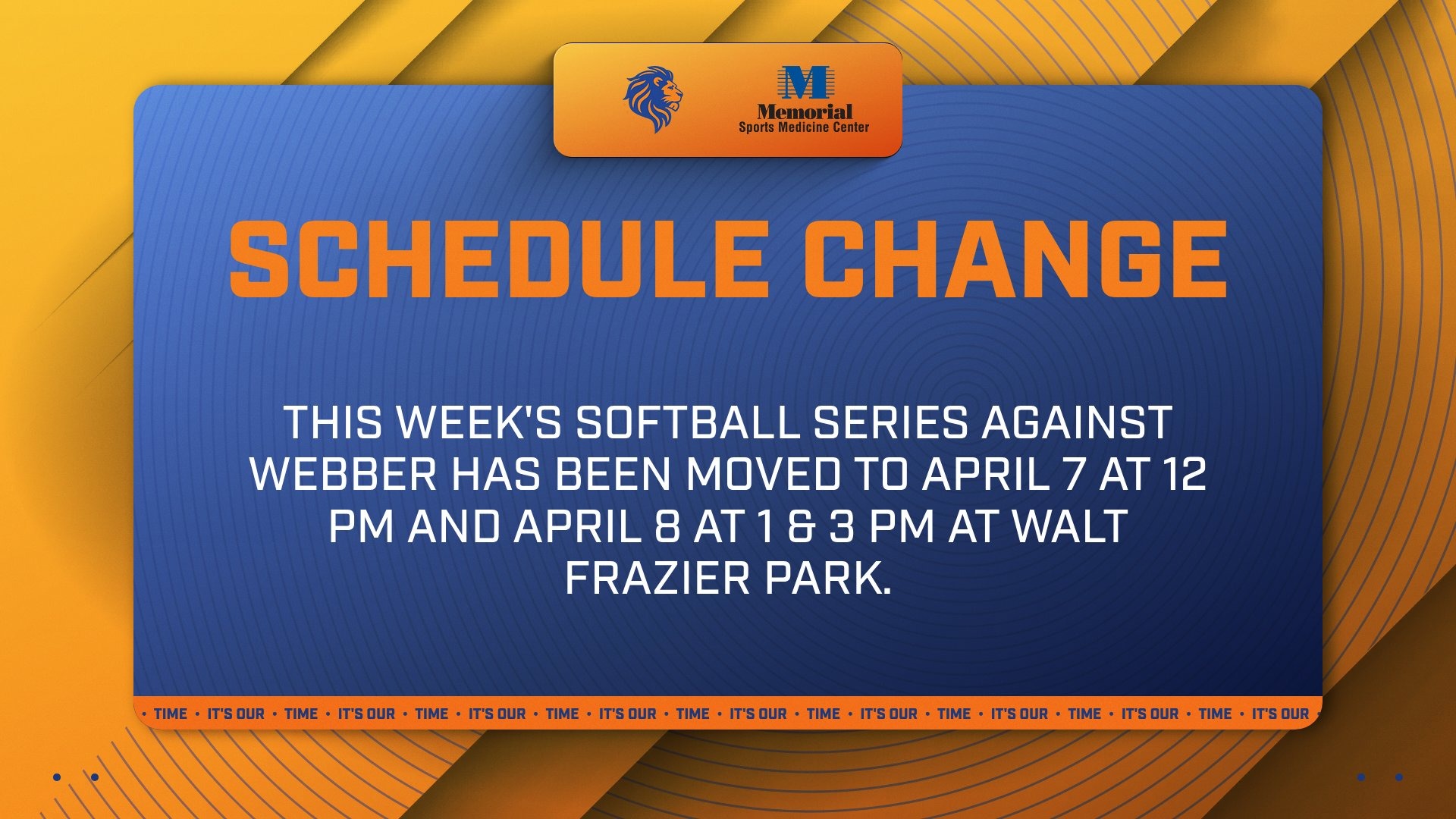 Softball Series vs Webber Postponed to April 7 & 8