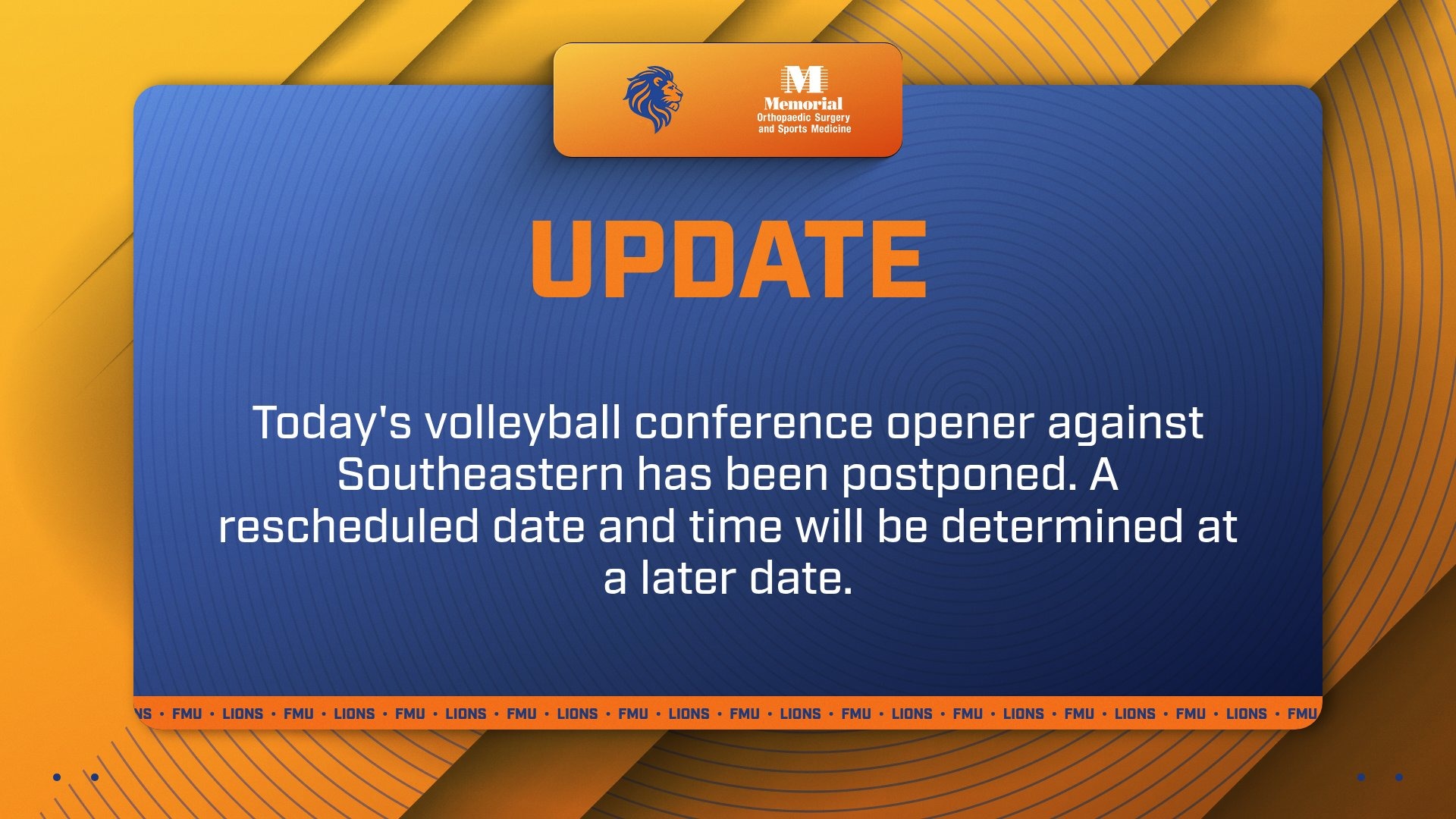 VBALL vs SEU Postponed