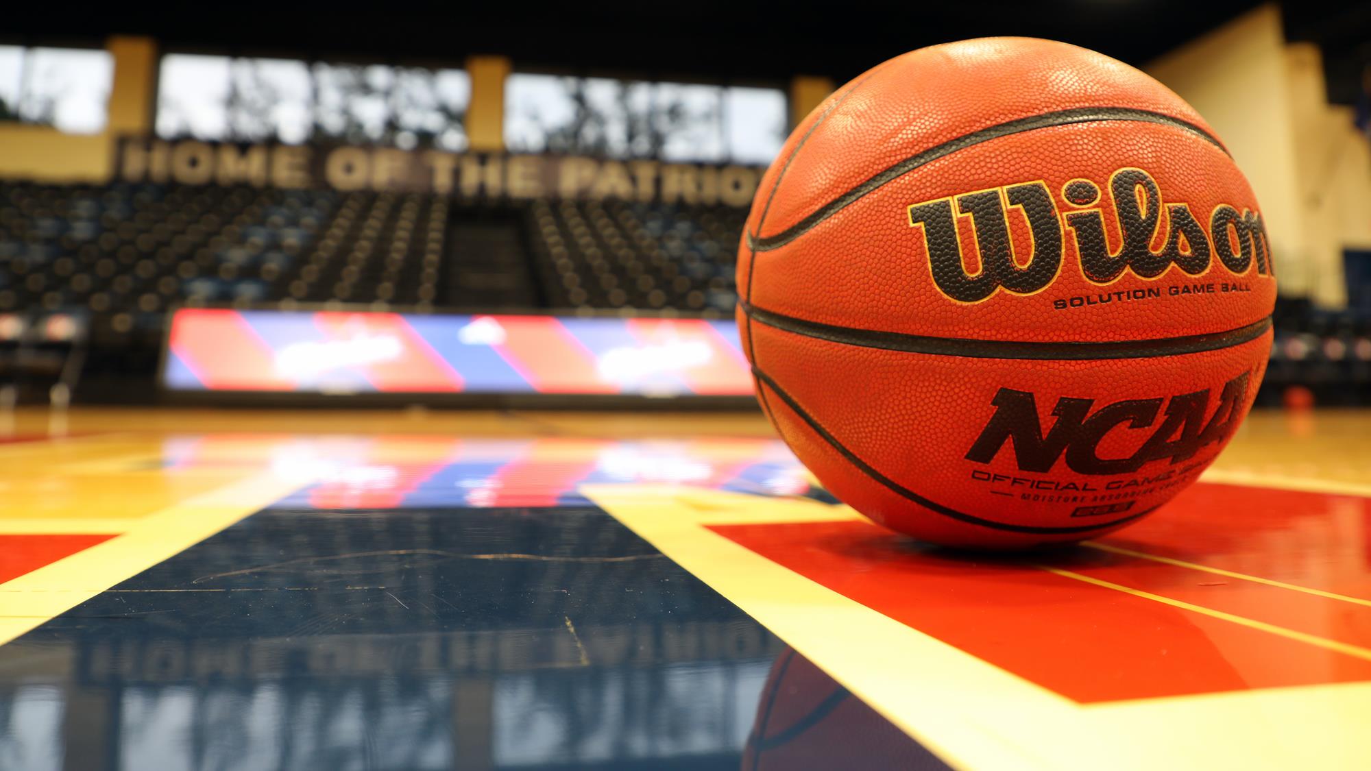 basketball on court HERO SHOT