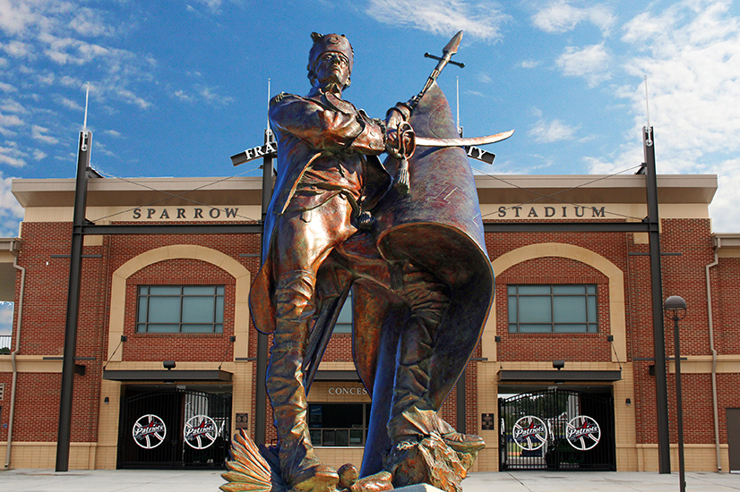 GAC Sparrow Stadium with FMU statue