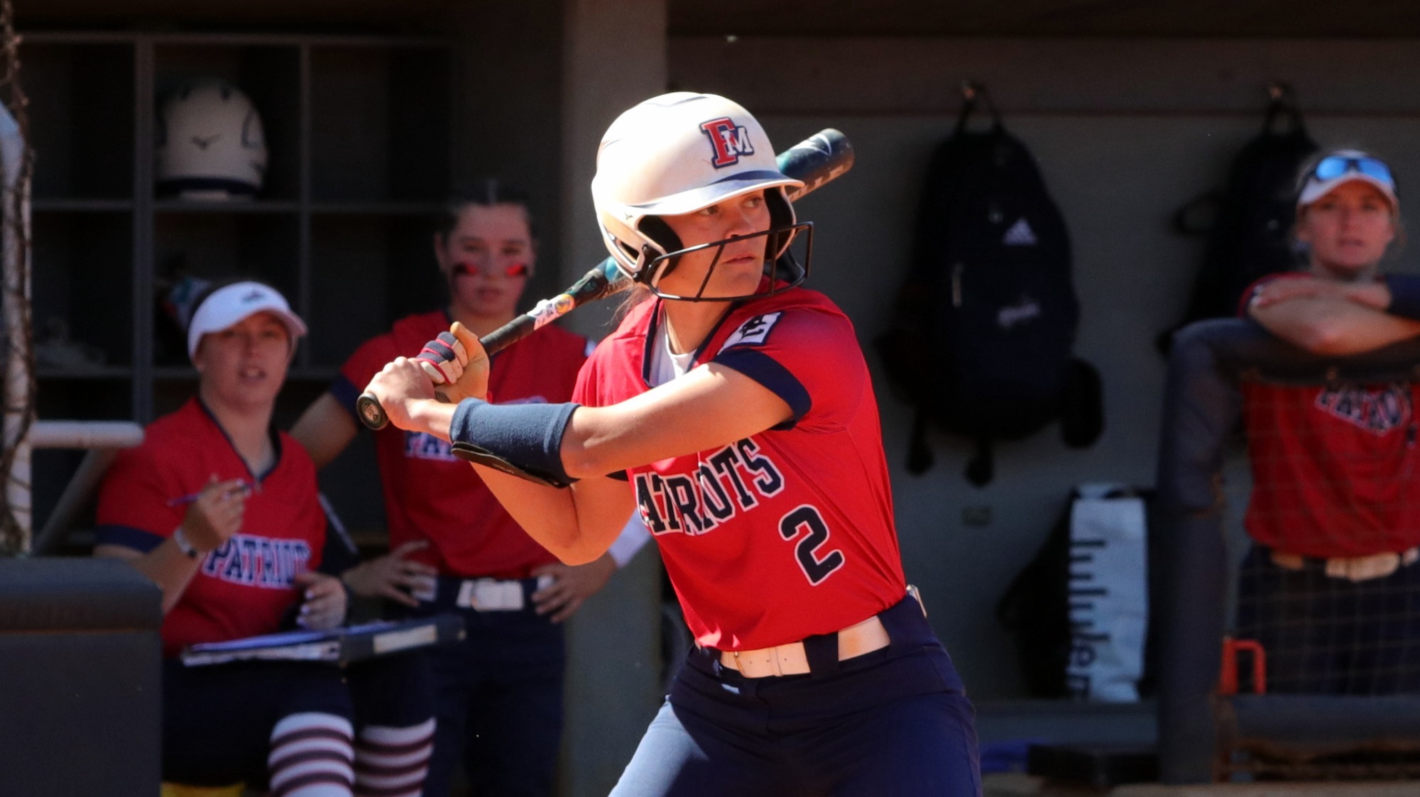 SB25 Paige Strickland at bat in white
