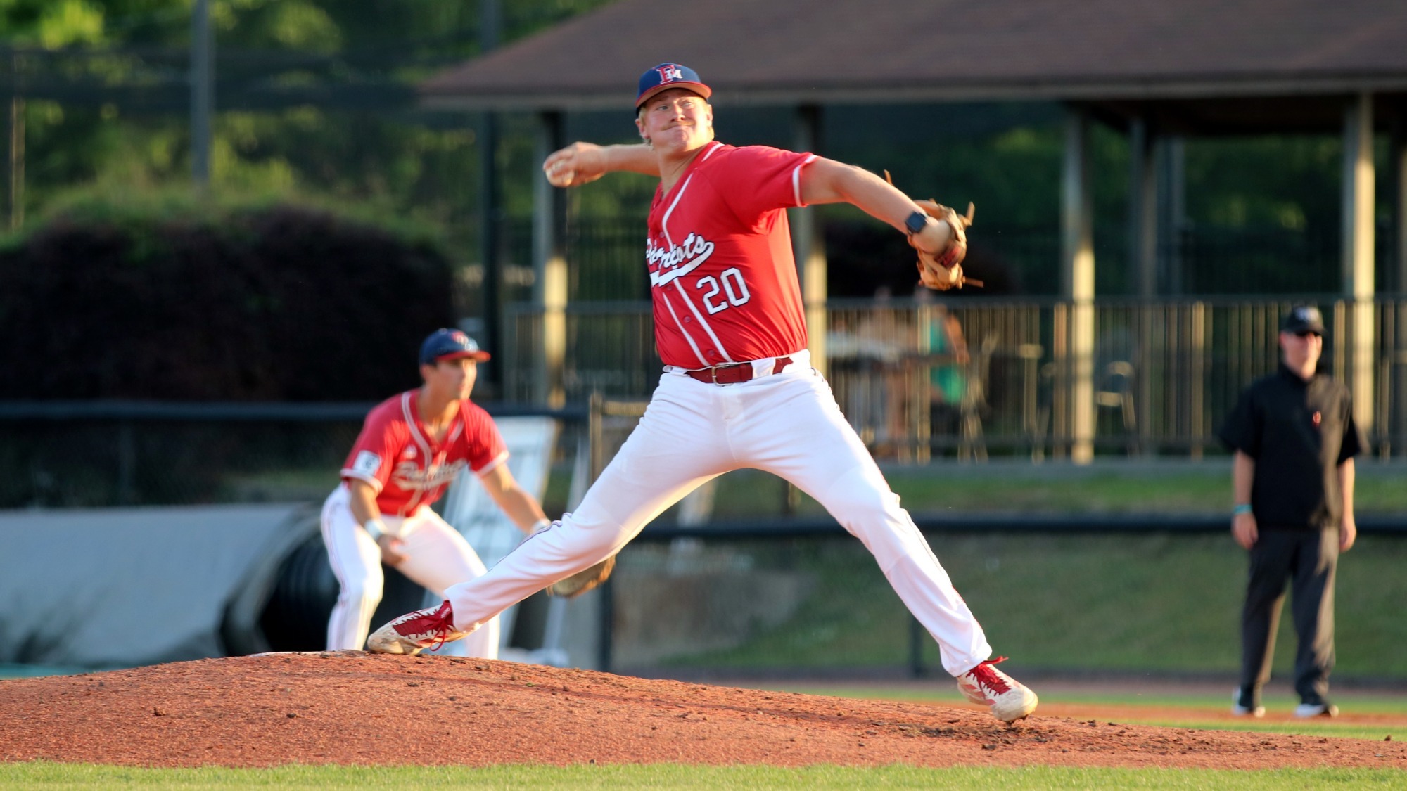 BB26 Robbie Jordan pitches against Wingate University