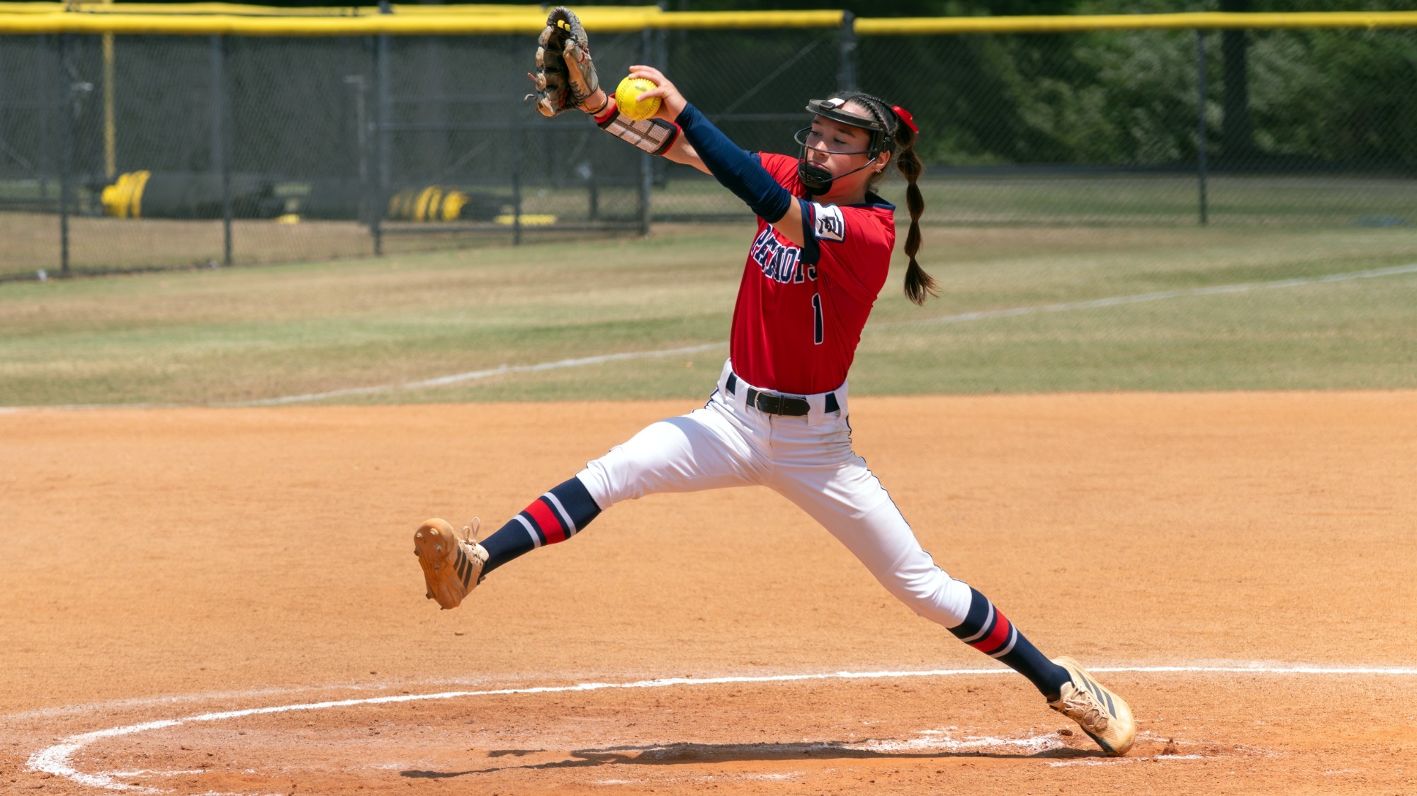 SB26 Alyssa Poston pitching against Converse in conference tournament