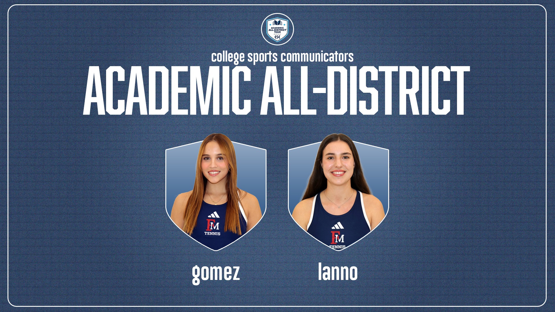 Women's Tennis College Sports Communicators All-District Award