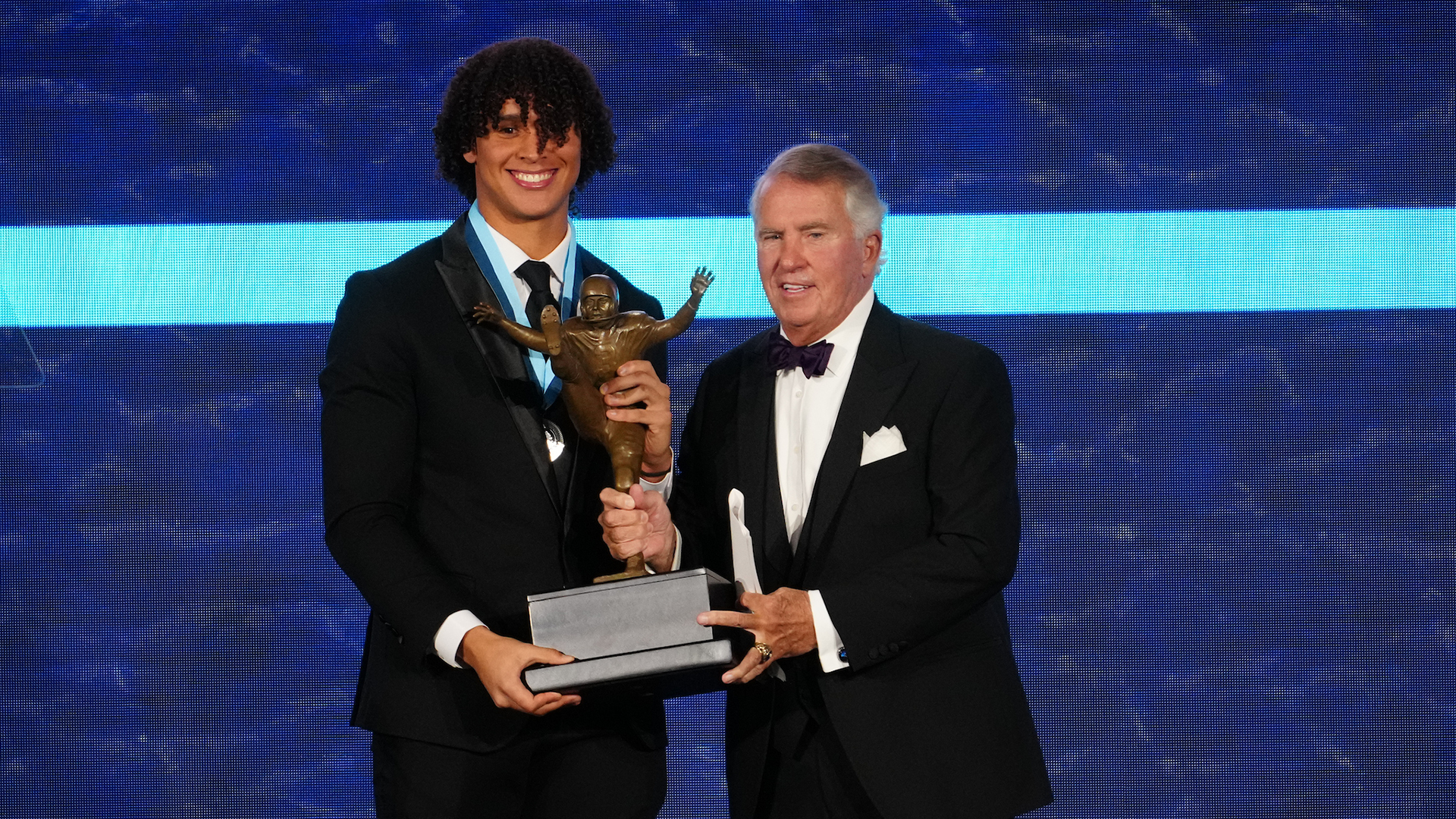 Eli Stowers and Jack Ford with the Campbell Trophy