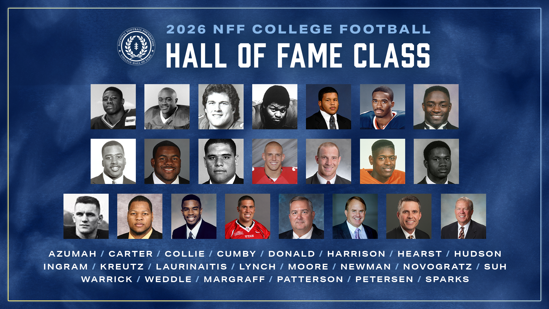 2026 NFF College Football Hall of Fame Class Graphic