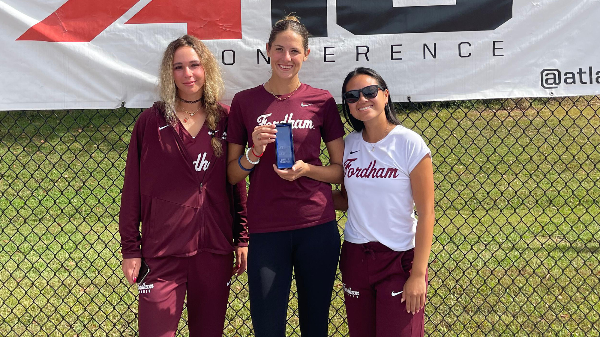Valerija Kargina, Nevena Kolarevic, and Julianne Nguyen at the A-10 Masters