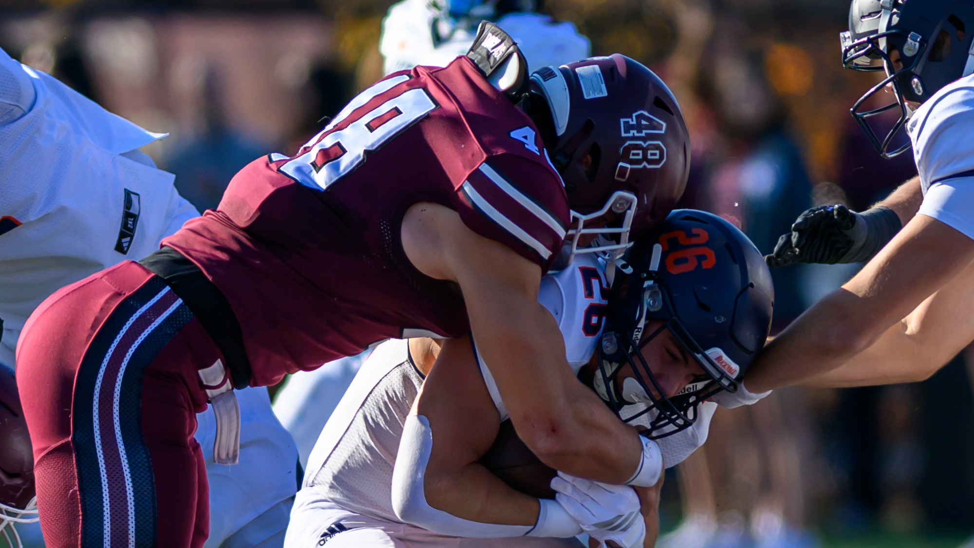 James Conway makes a tackle vs. Bucknell
