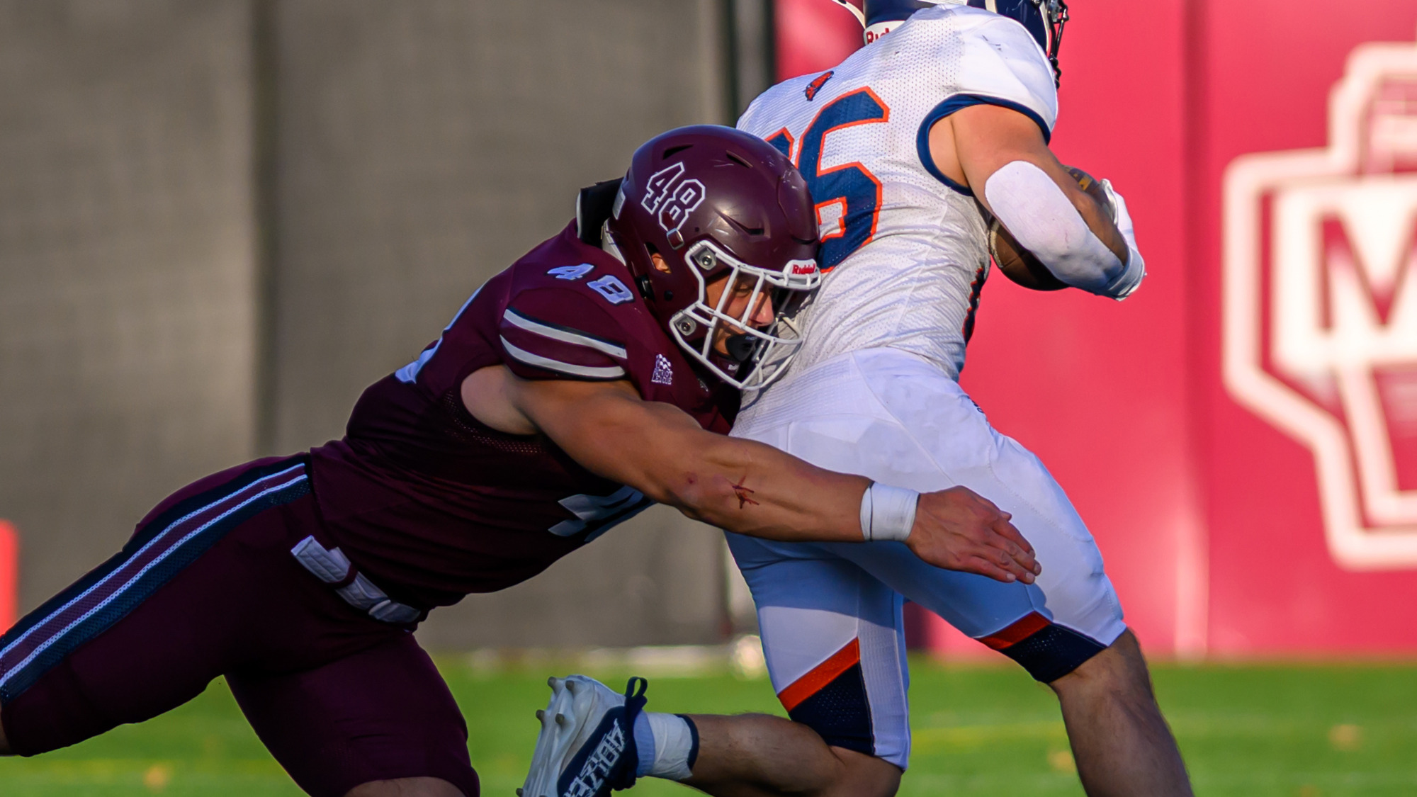 James Conway makes a tackle vs. Bucknell