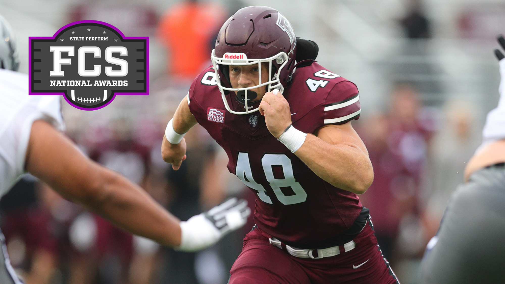 James Conway rushes the quarterback vs. Monmouth
