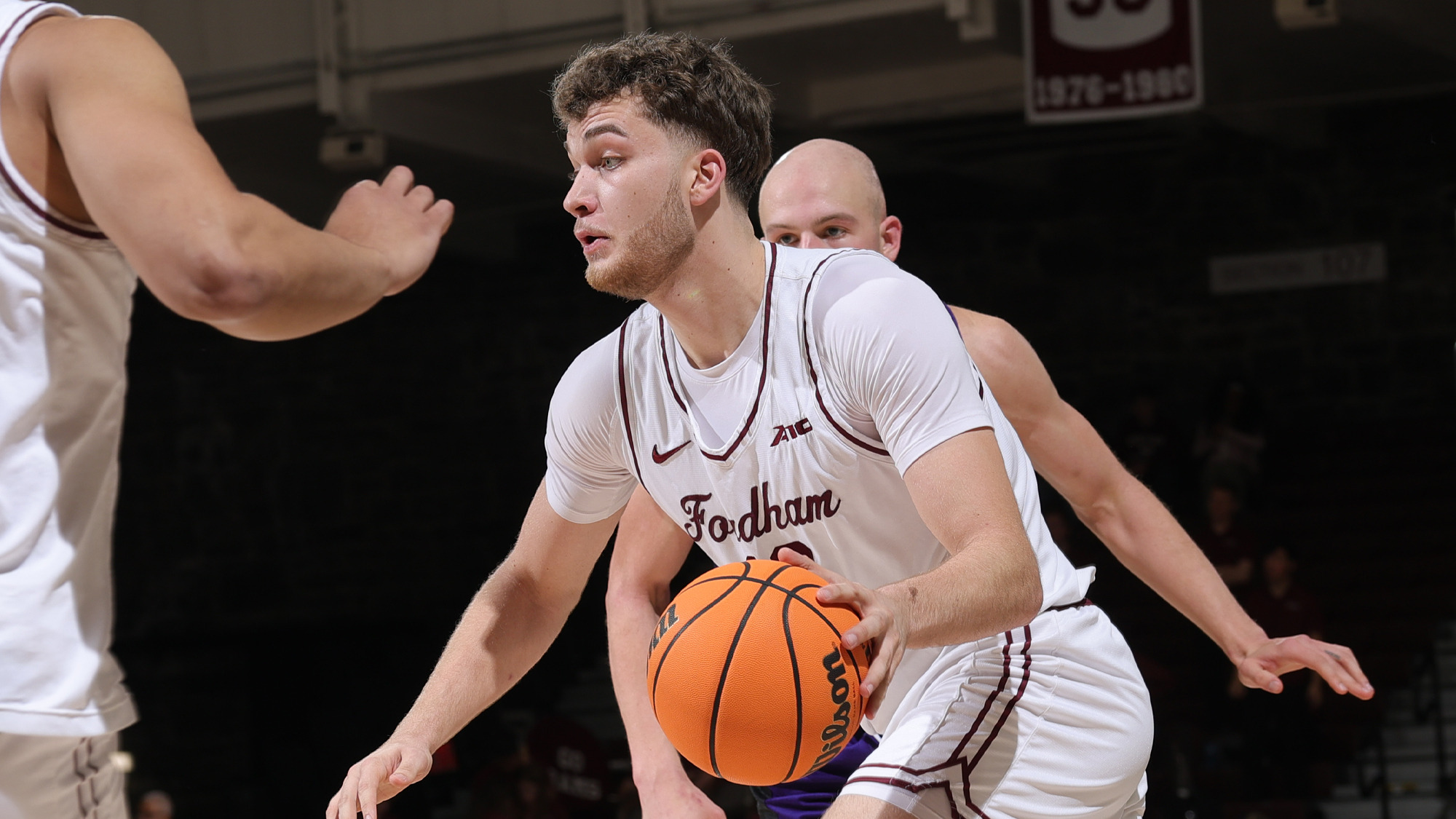 Rikus Schulte drives against Holy Cross