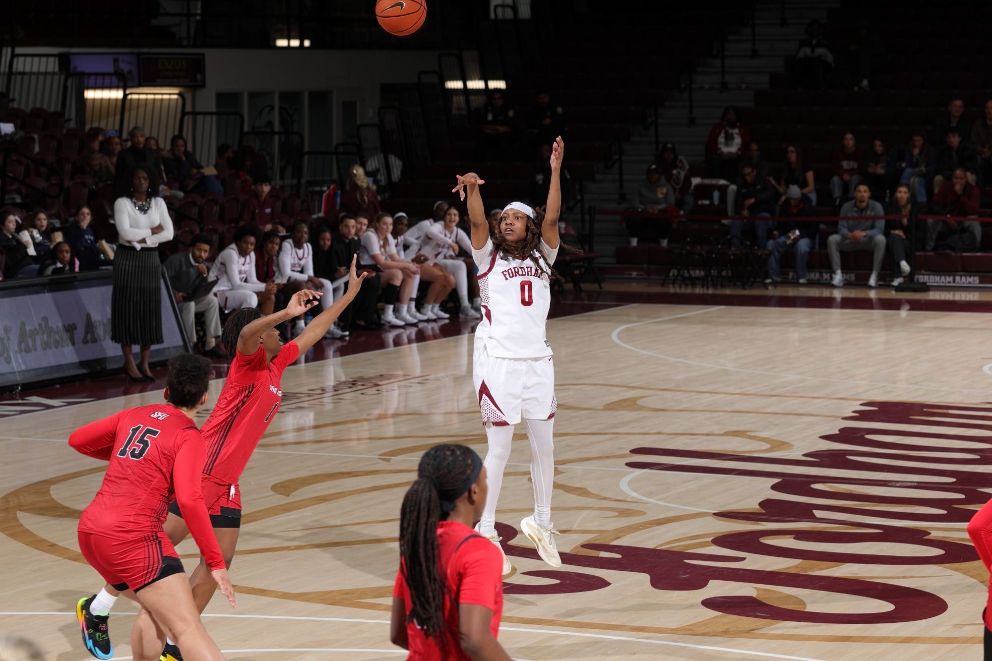 Alexis Black Shoots a Three against Saint Francis