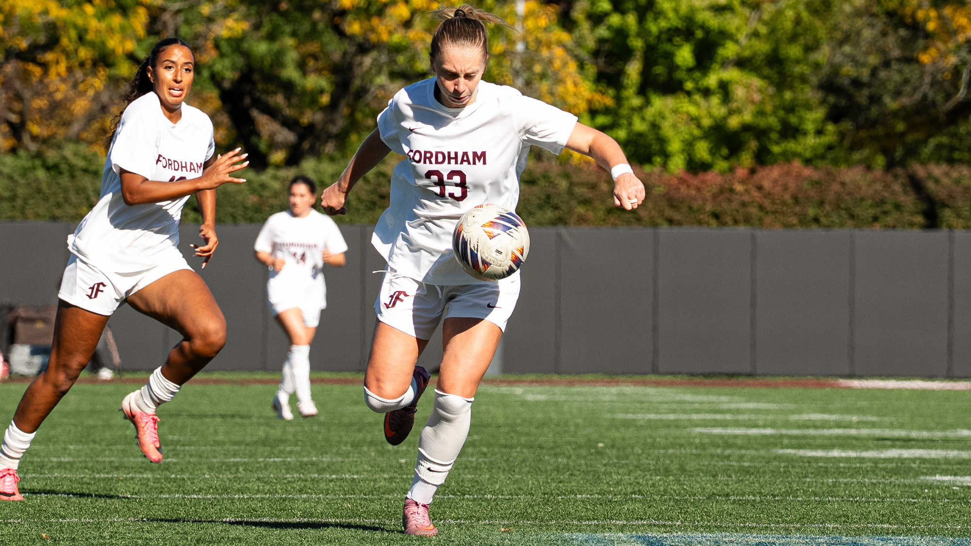 Riley Carroll collects a pass vs. La Salle