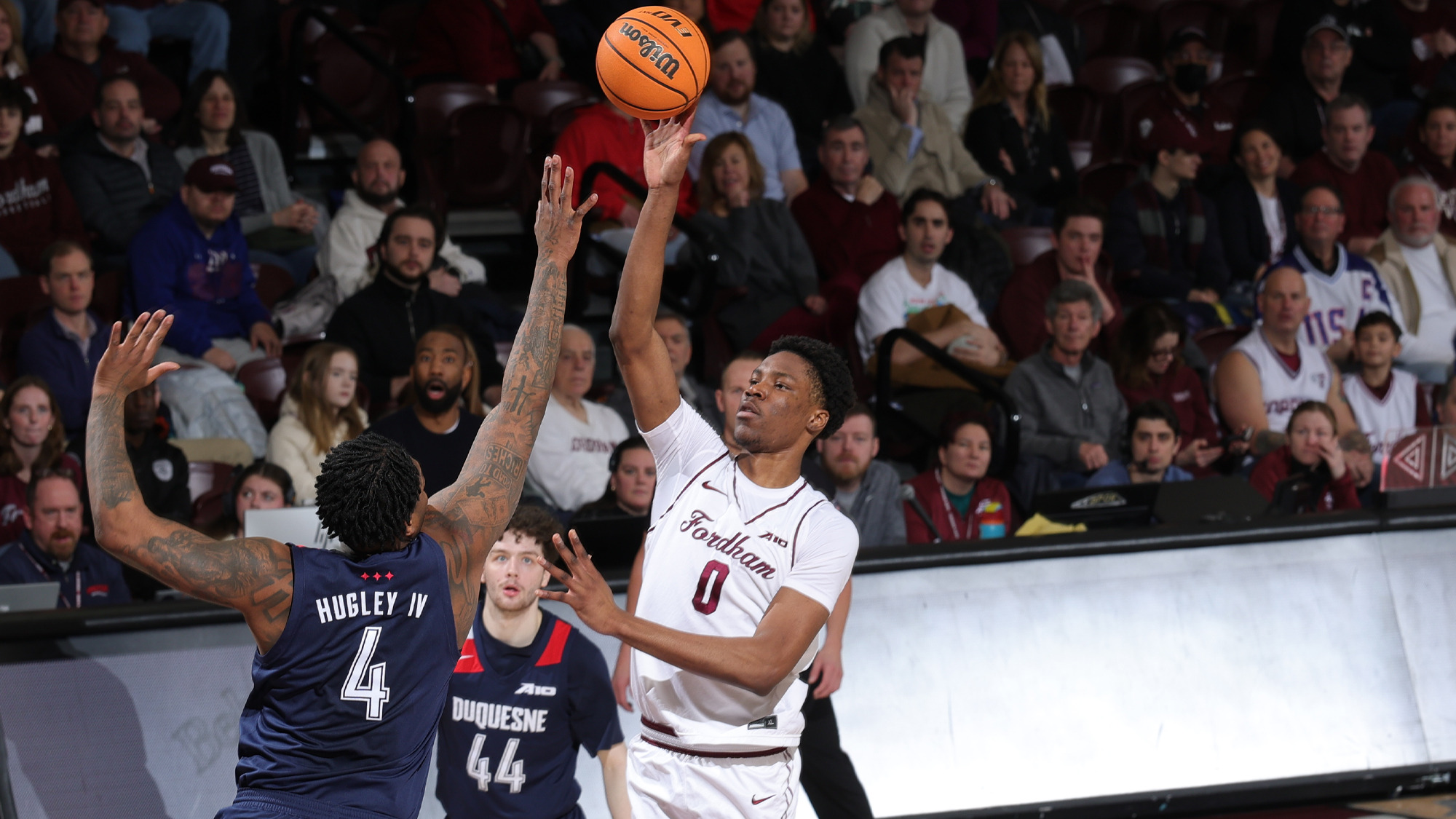 Abass Bodija shoots over a defender