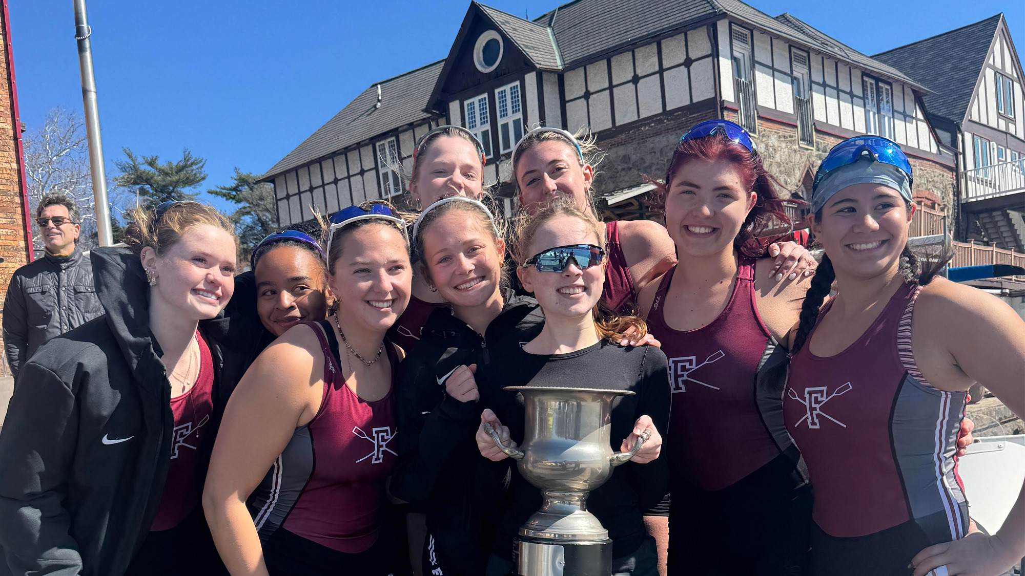 The Fordham crew with the Kerr Cup