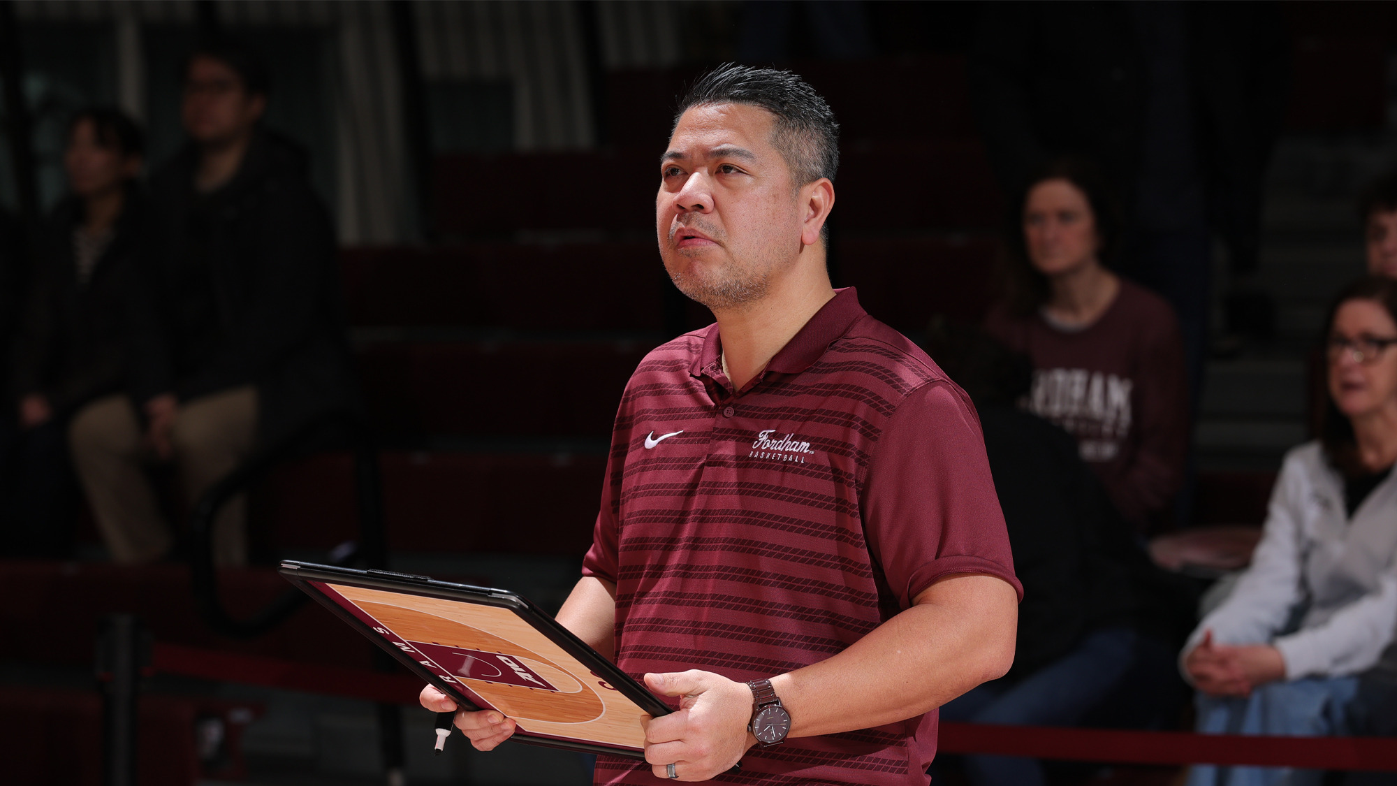 Mike Magpayo gets ready to draw up a play