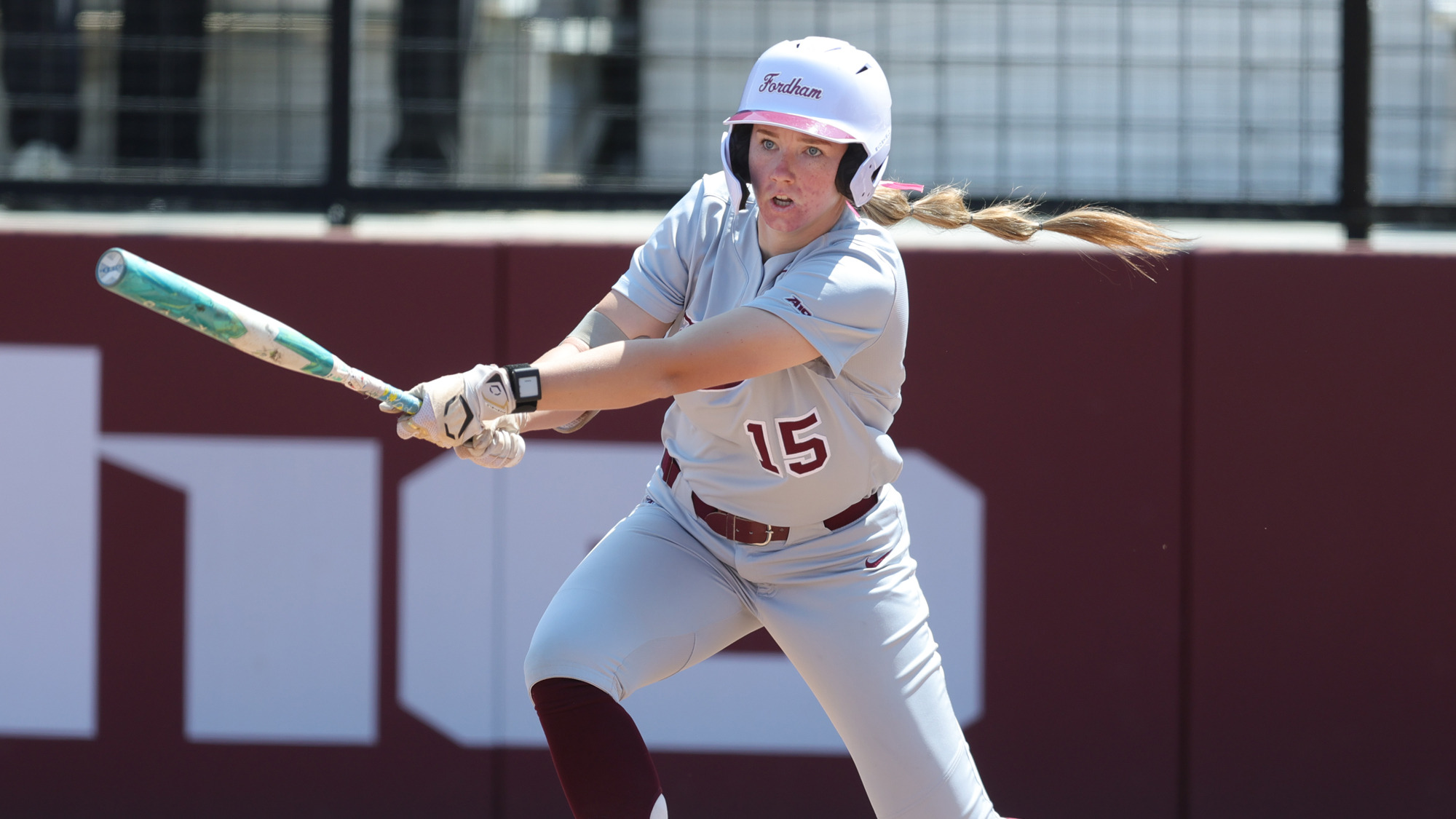 Victoria Klimaszewski follows through on a swing