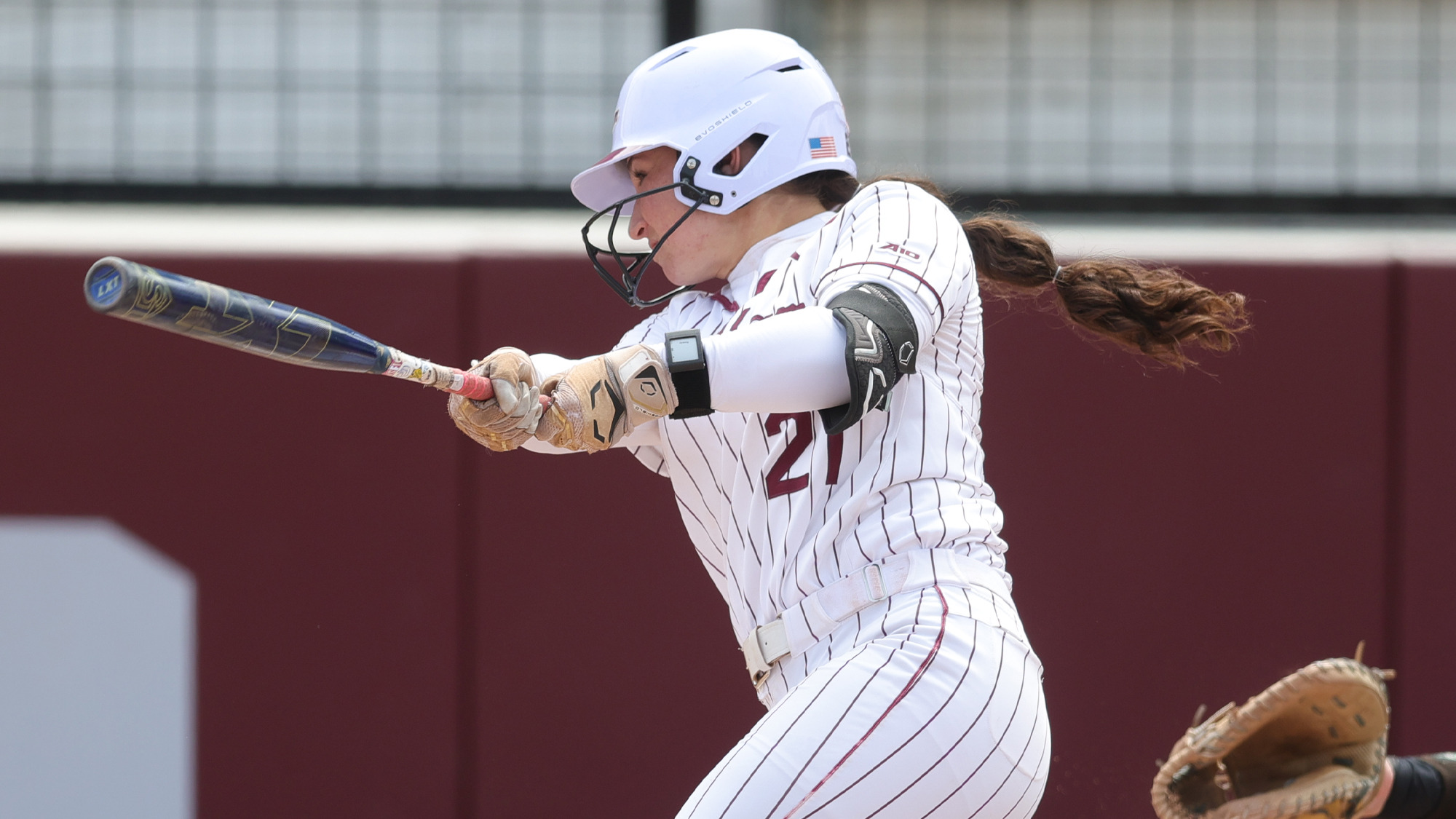 Sadira Forcucci follows through a swing