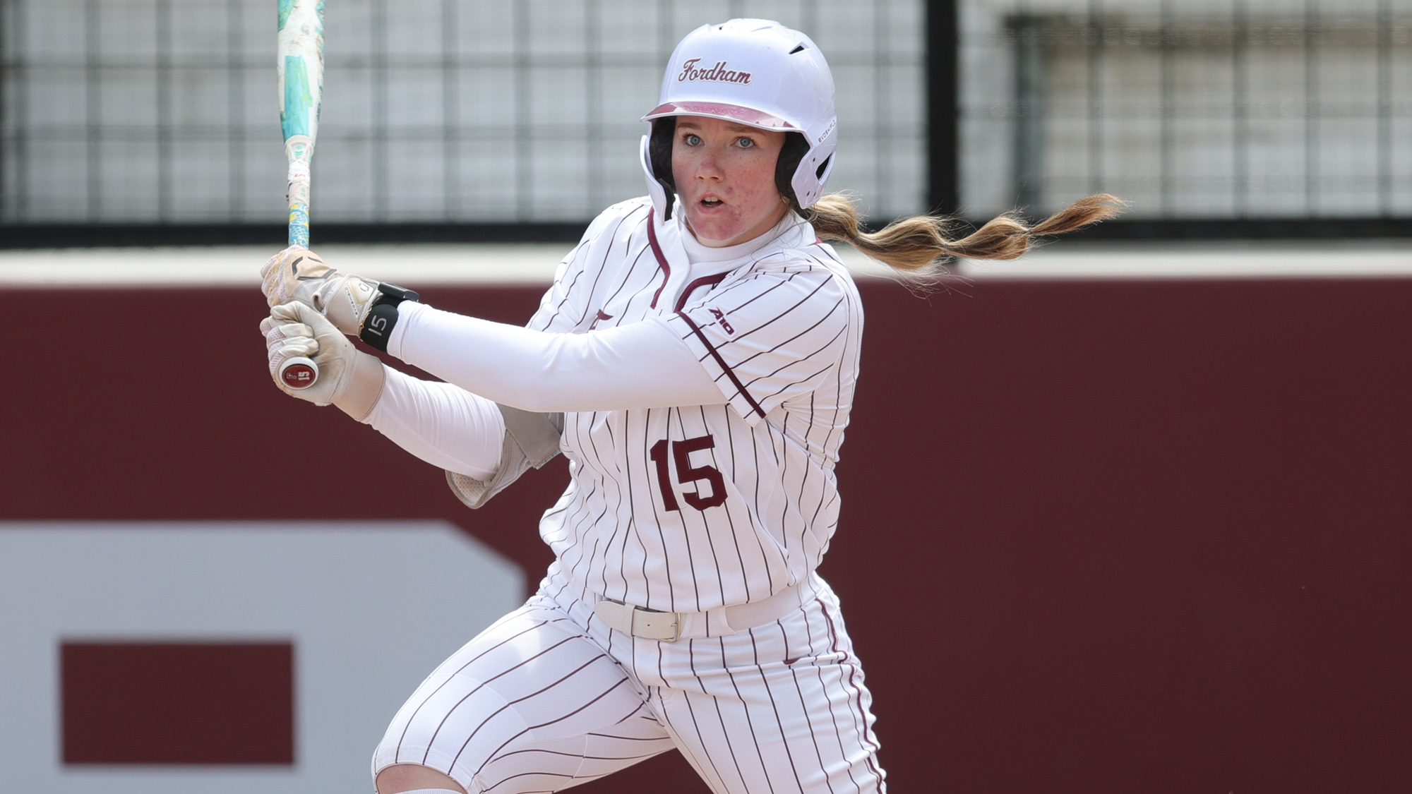 Victoria Klimaszewski follows through on a swing