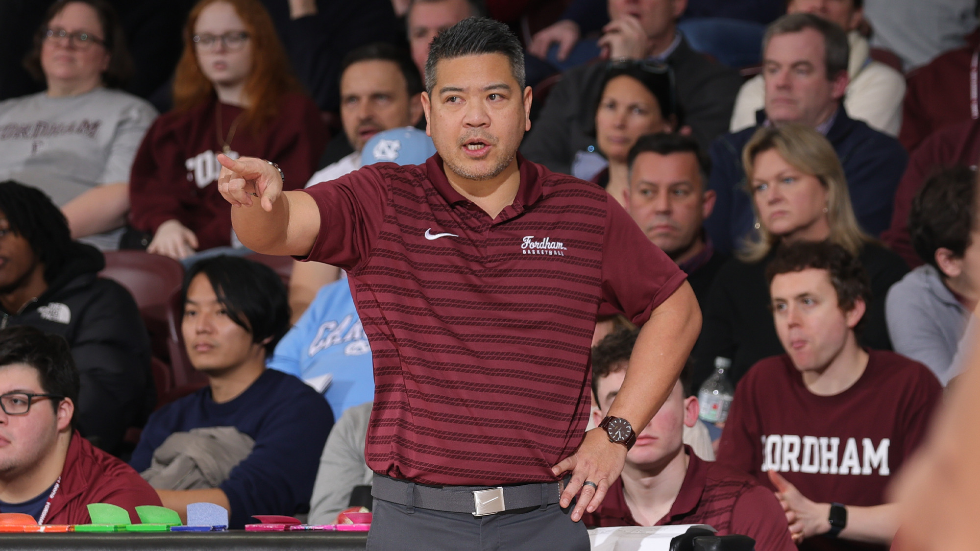 Fordham head men's basketball coach Mike Magpayo