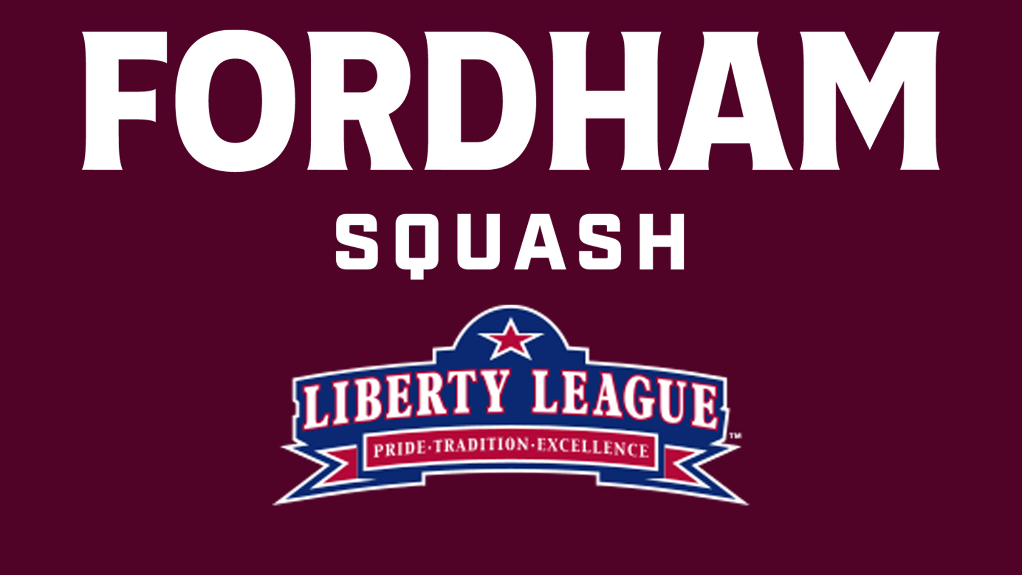Fordham squash and Liberty League logos