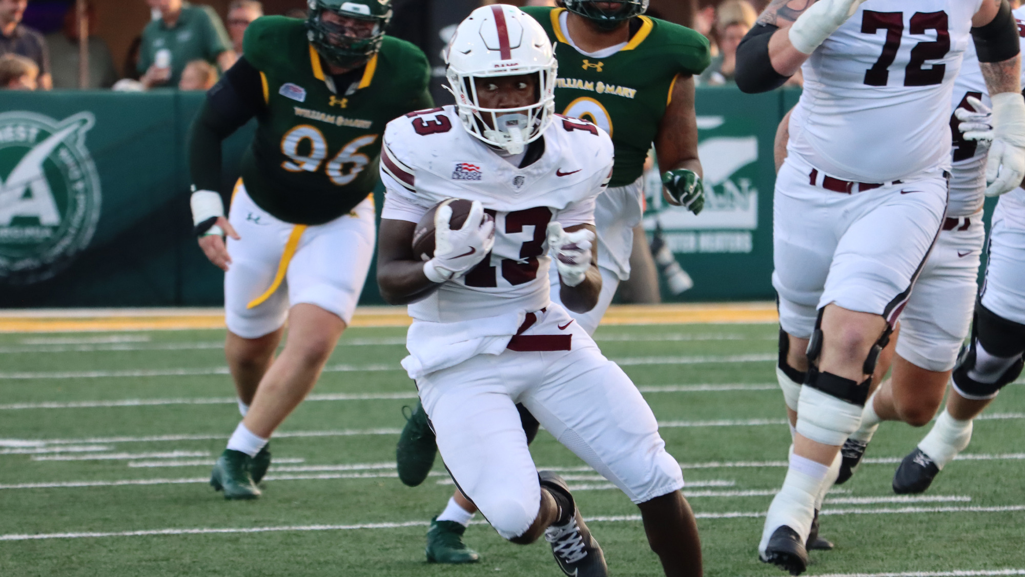 Yohan-Li Louis gains some of his 203 rushing yards vs. W&M