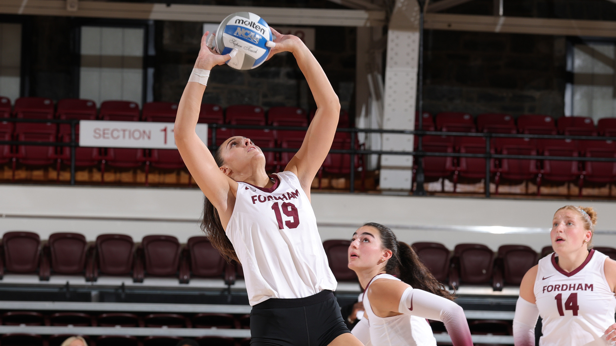 Giada Ianuale sets for a hit attempt vs. St. John's