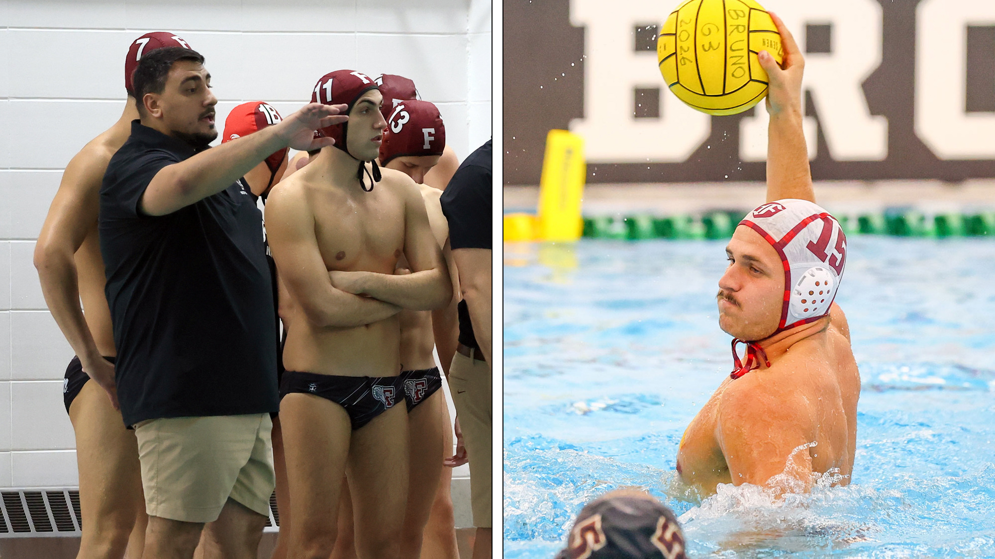 Assoc. head coach Ilija Duretic and sophomore Soren Jessen