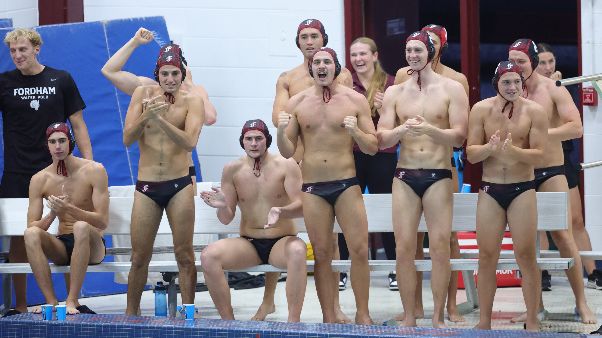 The Rams celebrate a goal