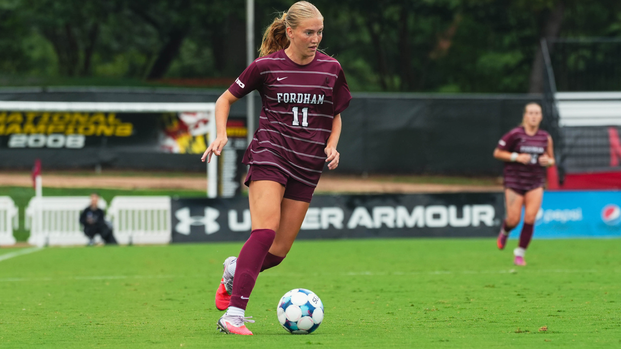Liv Johnsen controls the ball
