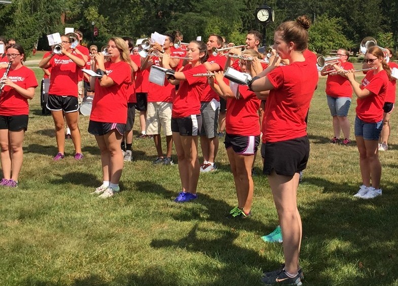 Marching Band March Around Mall