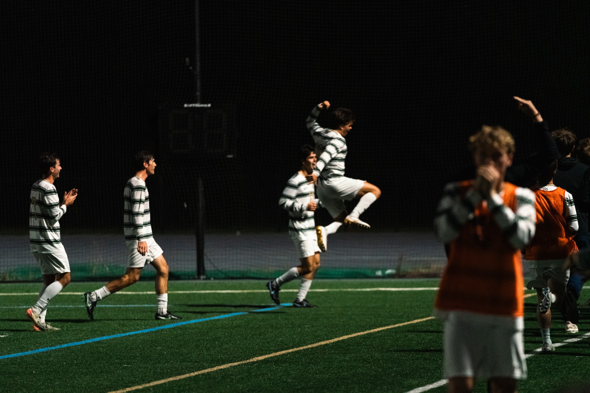 Andrew Goduti celebrates after a goal.