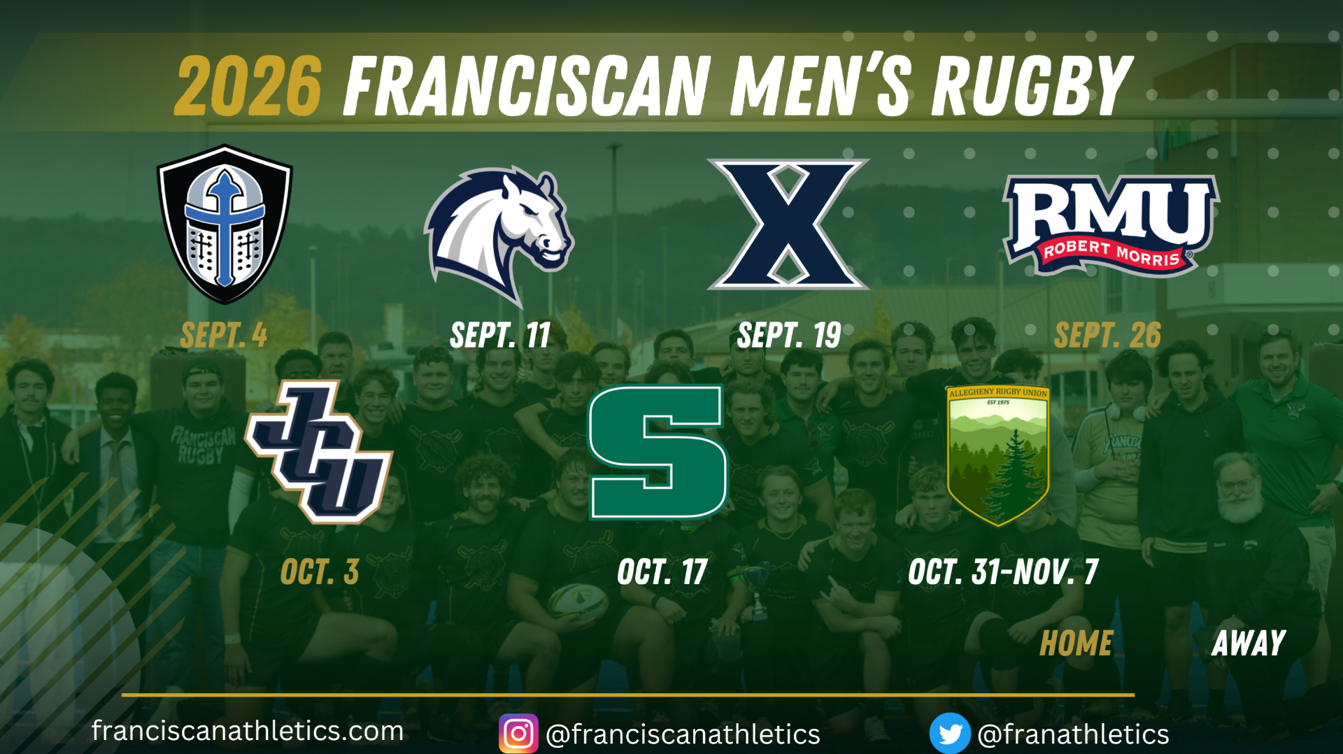 Rugby Schedule Fall 2026