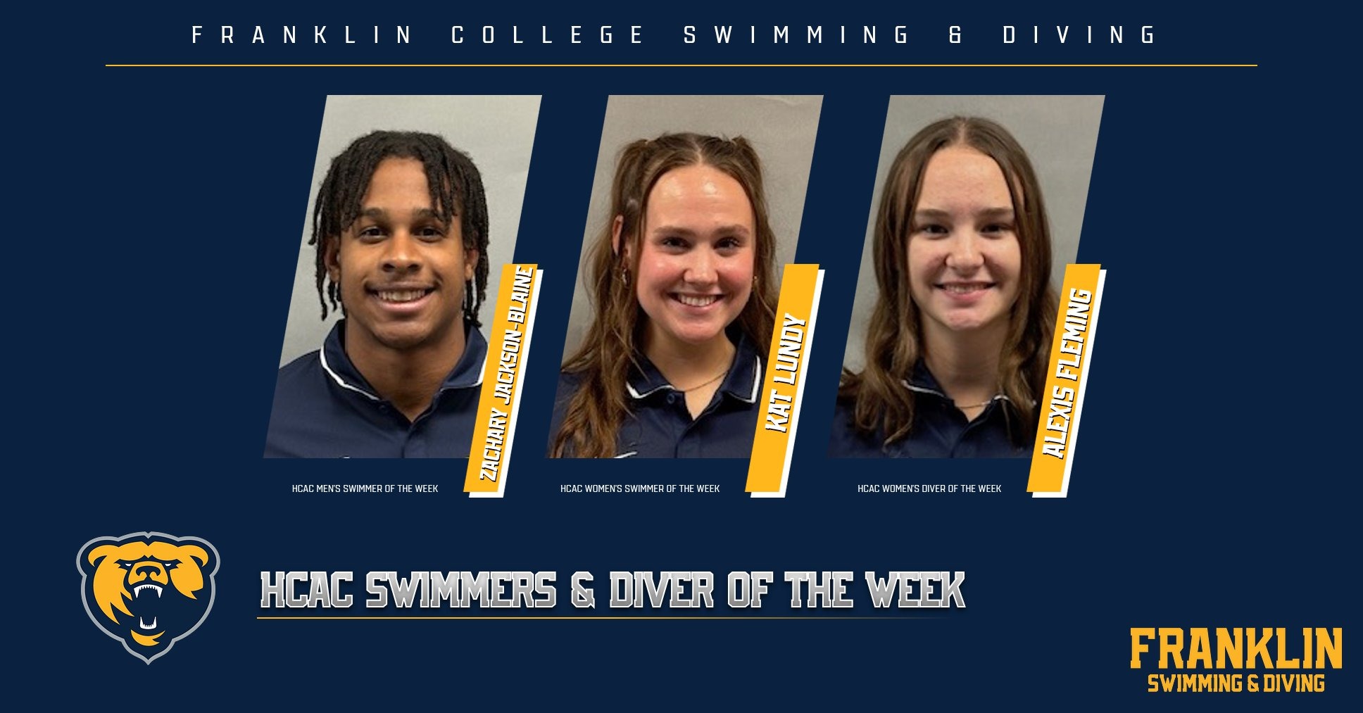 Swimmers of the Week 11/26/25