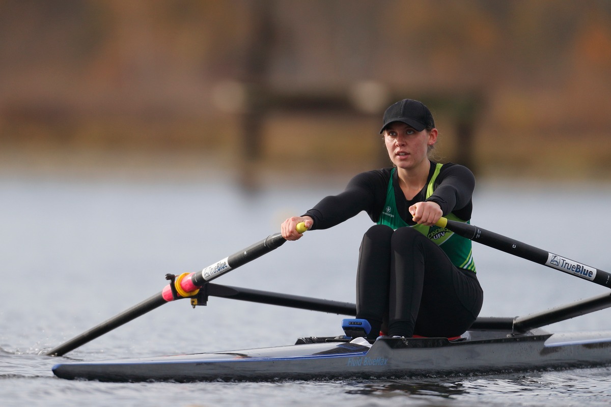 Rebekah Stokes rowing