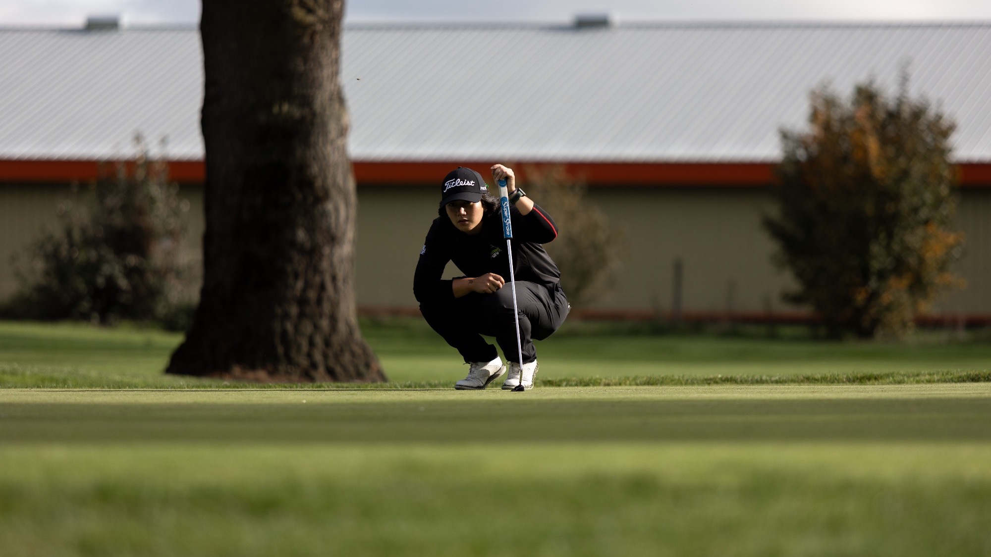 Coral hamade lines up a putt at the Canada West Golf Championships second round