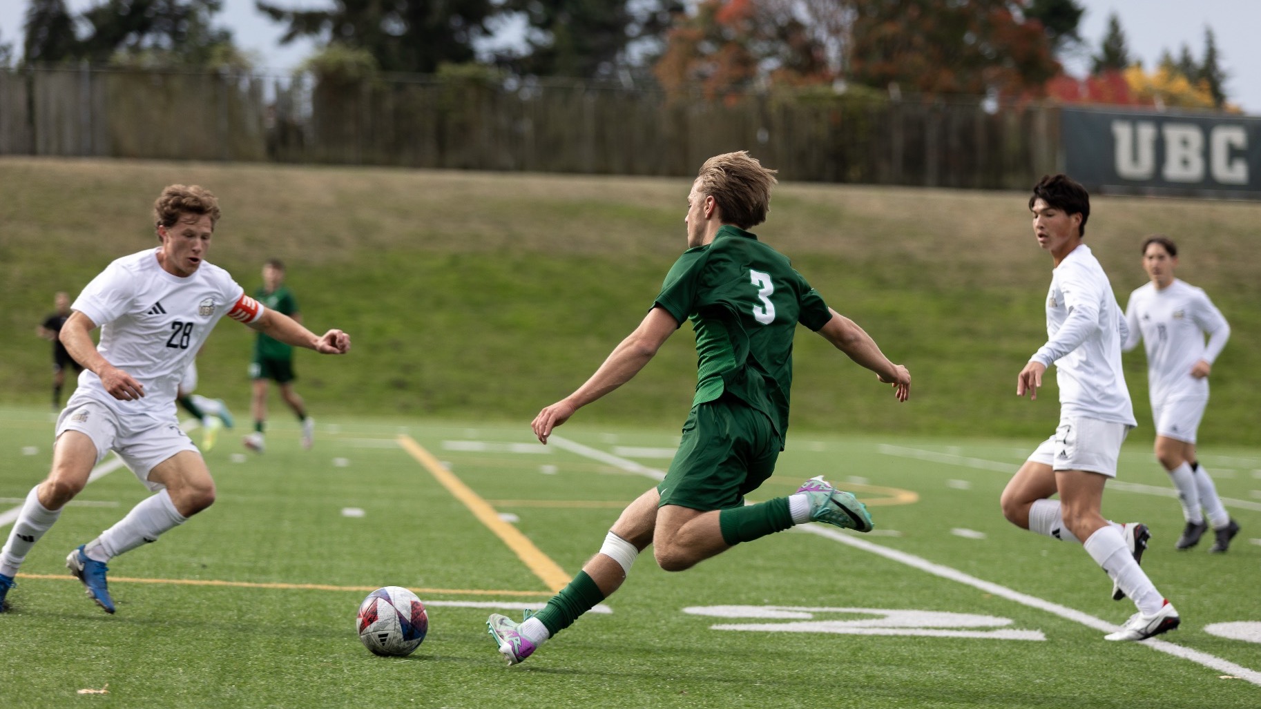 Brody Perkin clears the ball