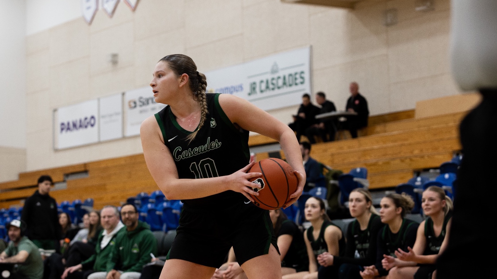 Julia Tuchscherer holds the ball against TRU