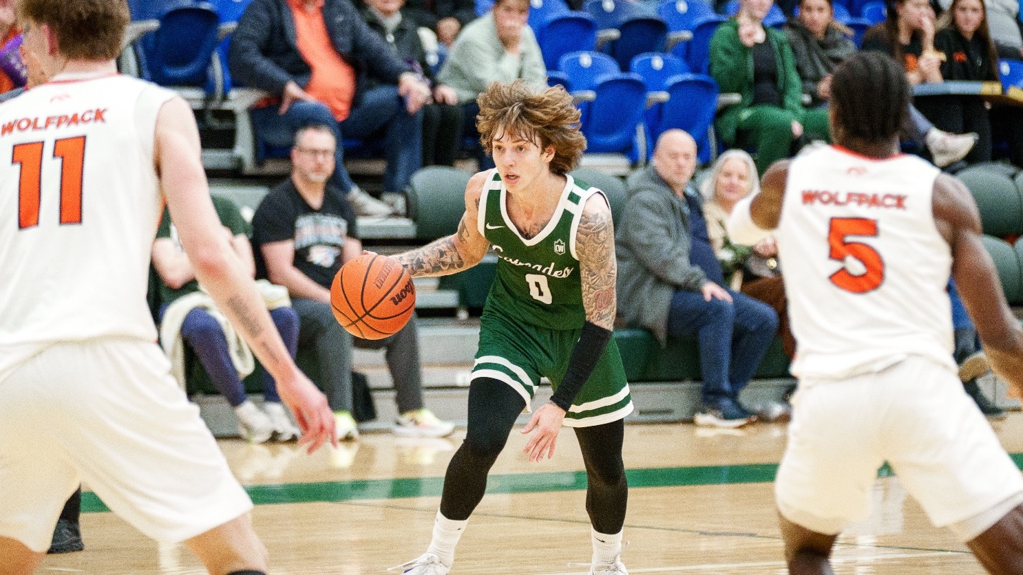 Bennett drives with the ball