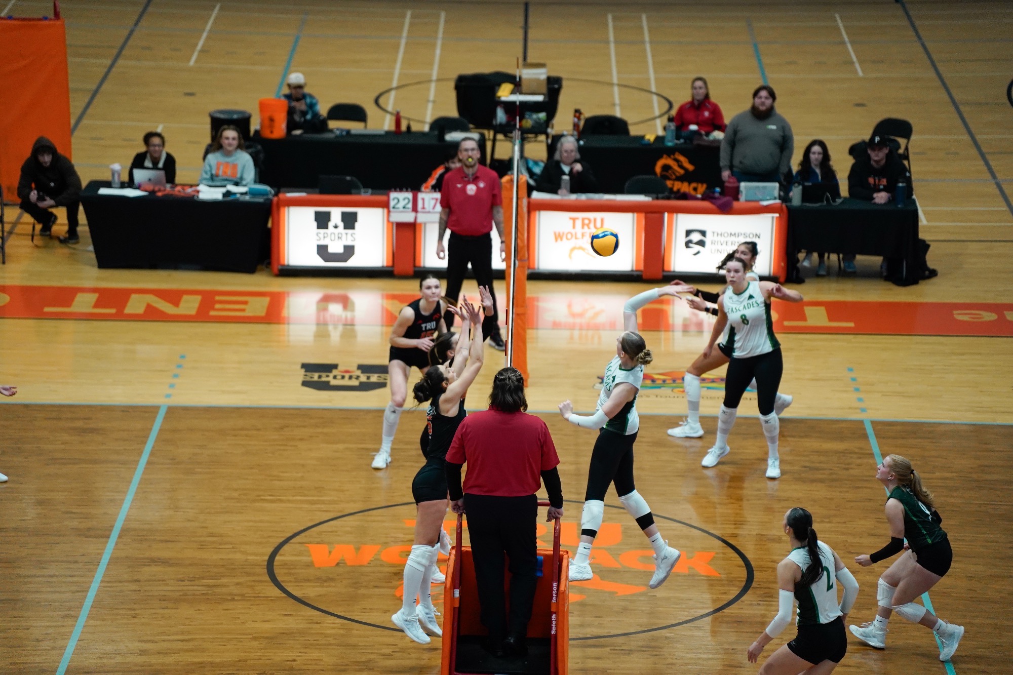 Cascades hit during a point against TRU