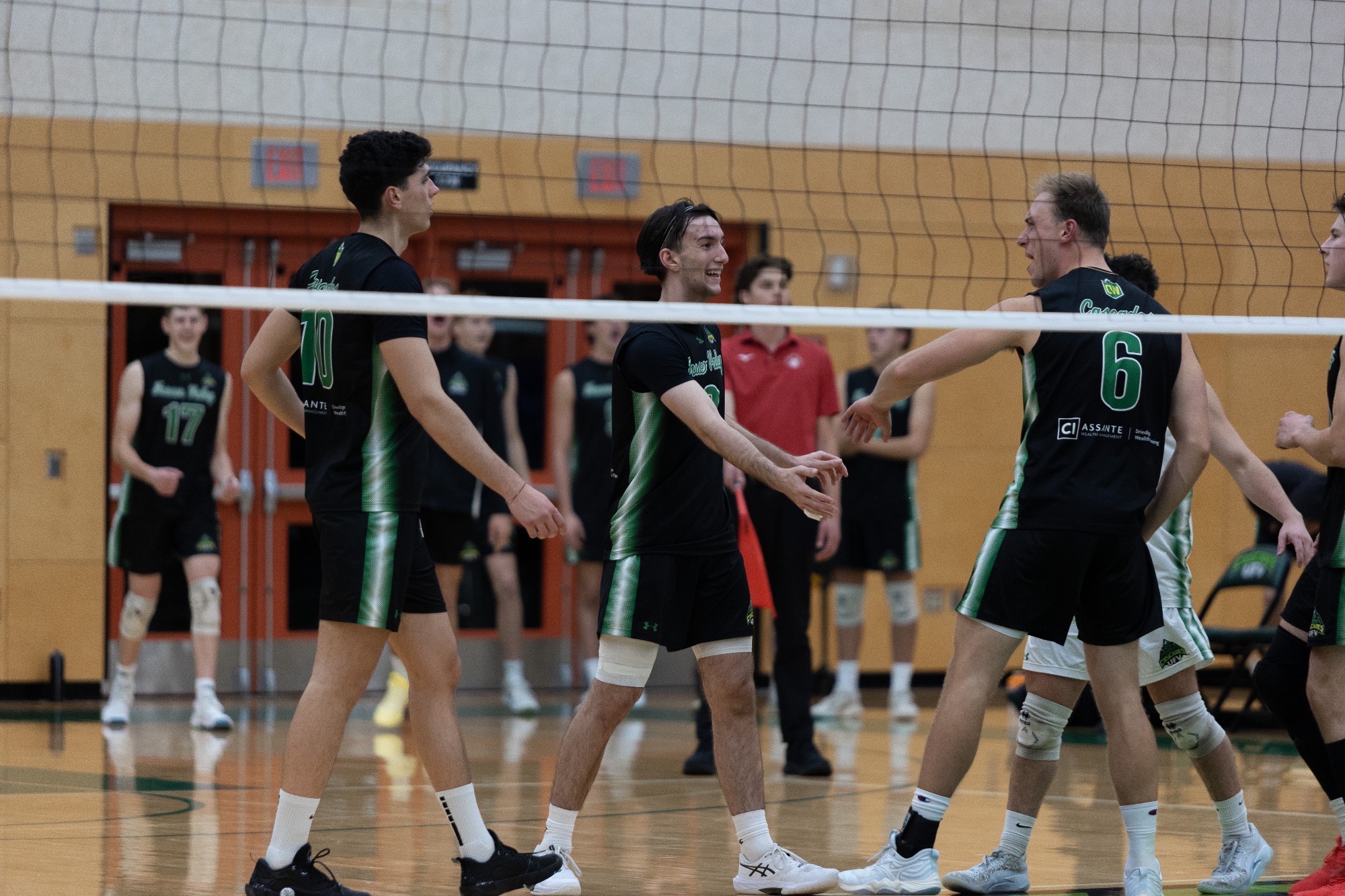 MVB celebrates after winning a point against SSK