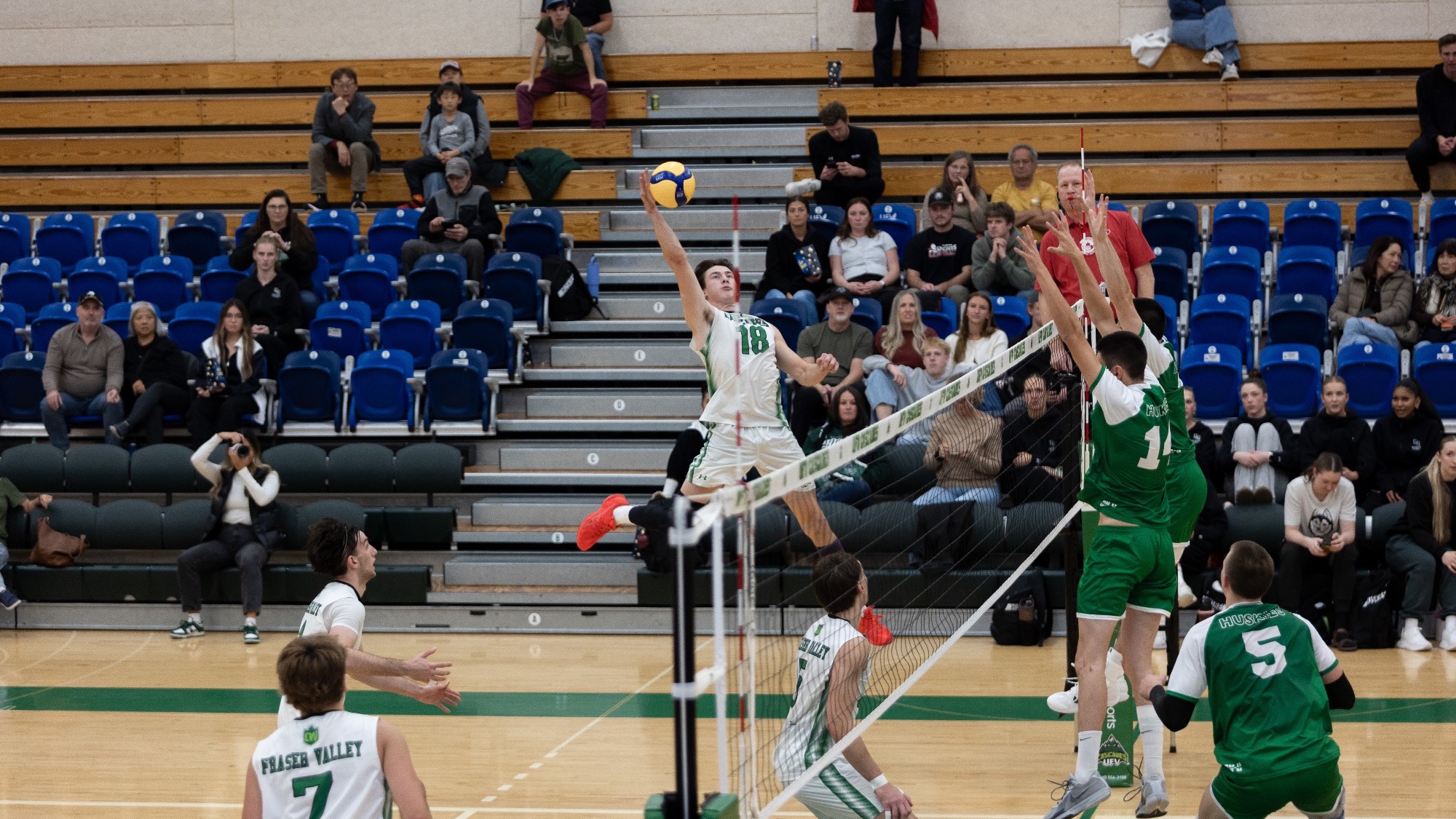 Ethan Stoker hits the ball against SSK