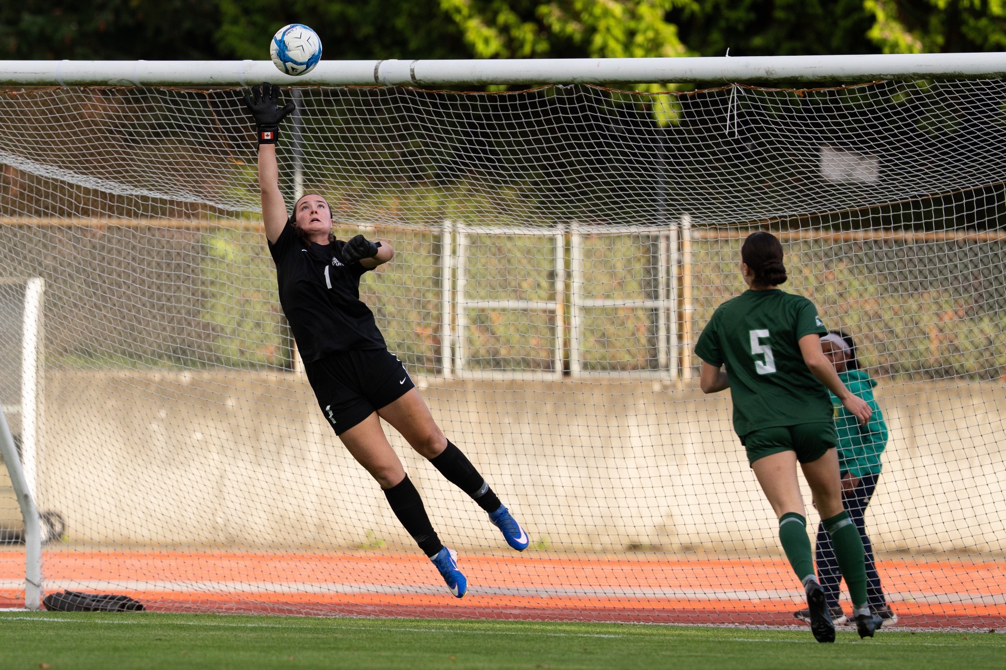 Alana Madec saves a shot vs Victoria 