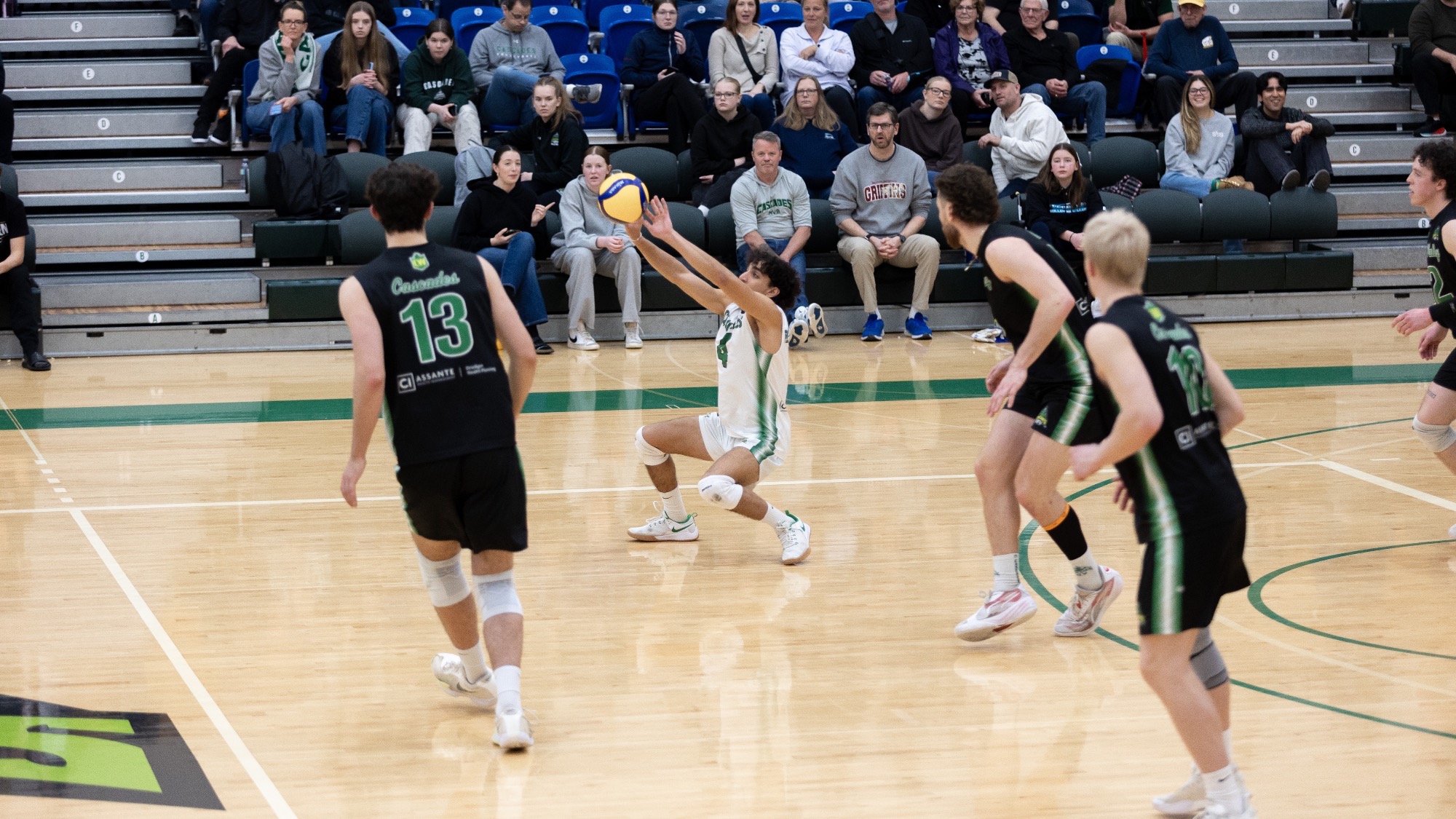 Yahia Elsayed passes a ball against UBC