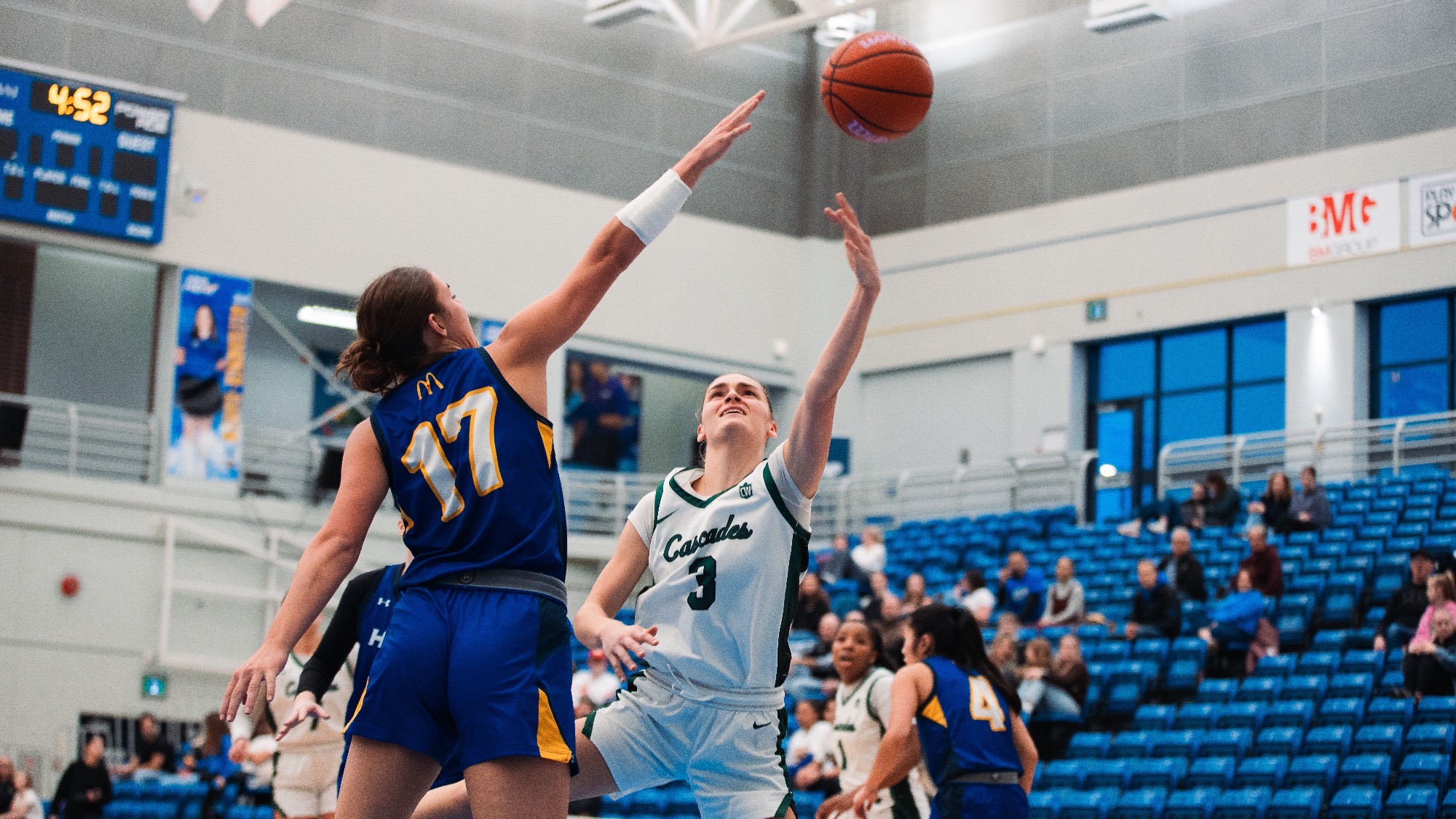 Miah Schuurman shoots against UBCO on Feb 7