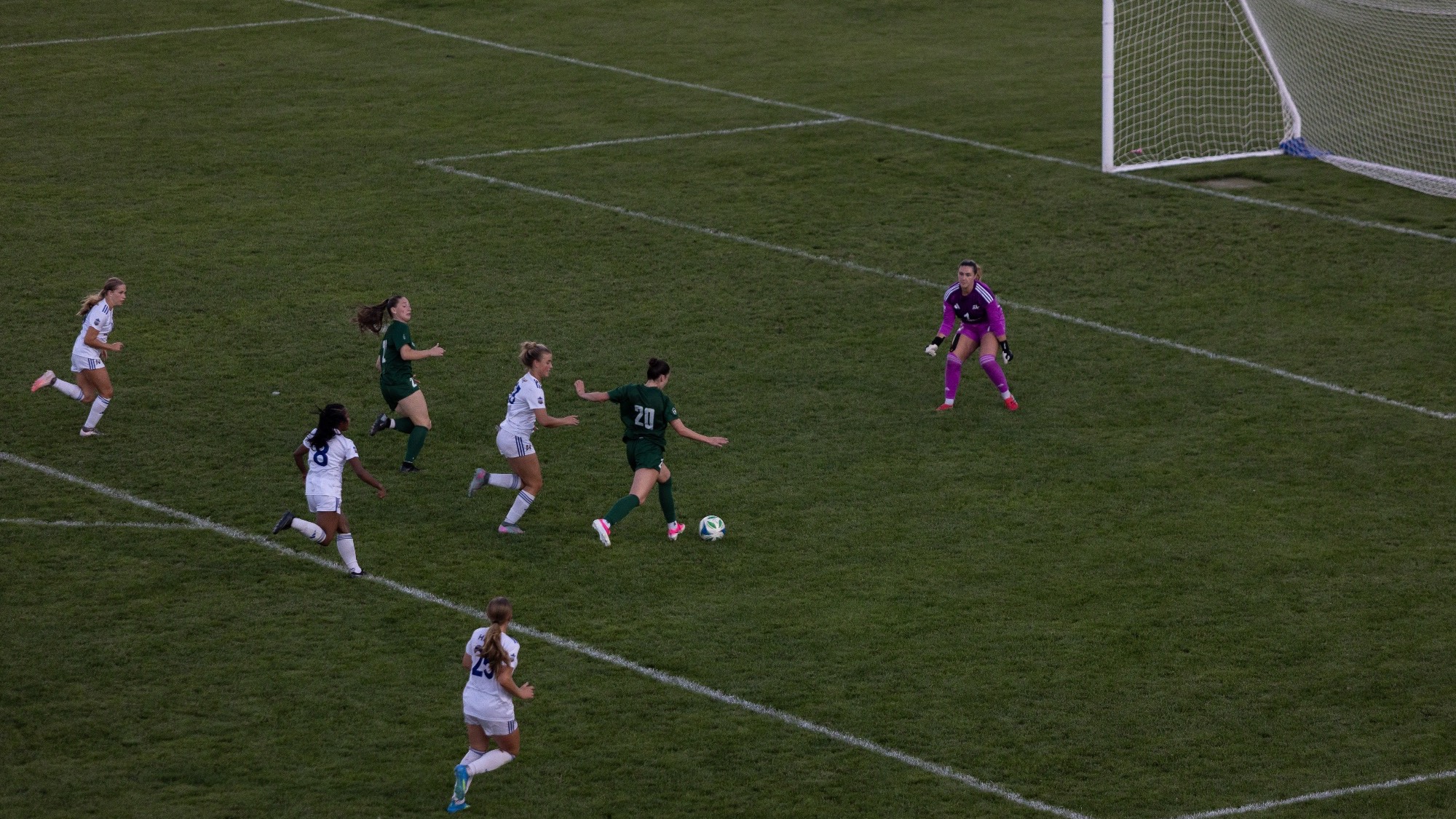 Kiana Langston shoots her game tying goal