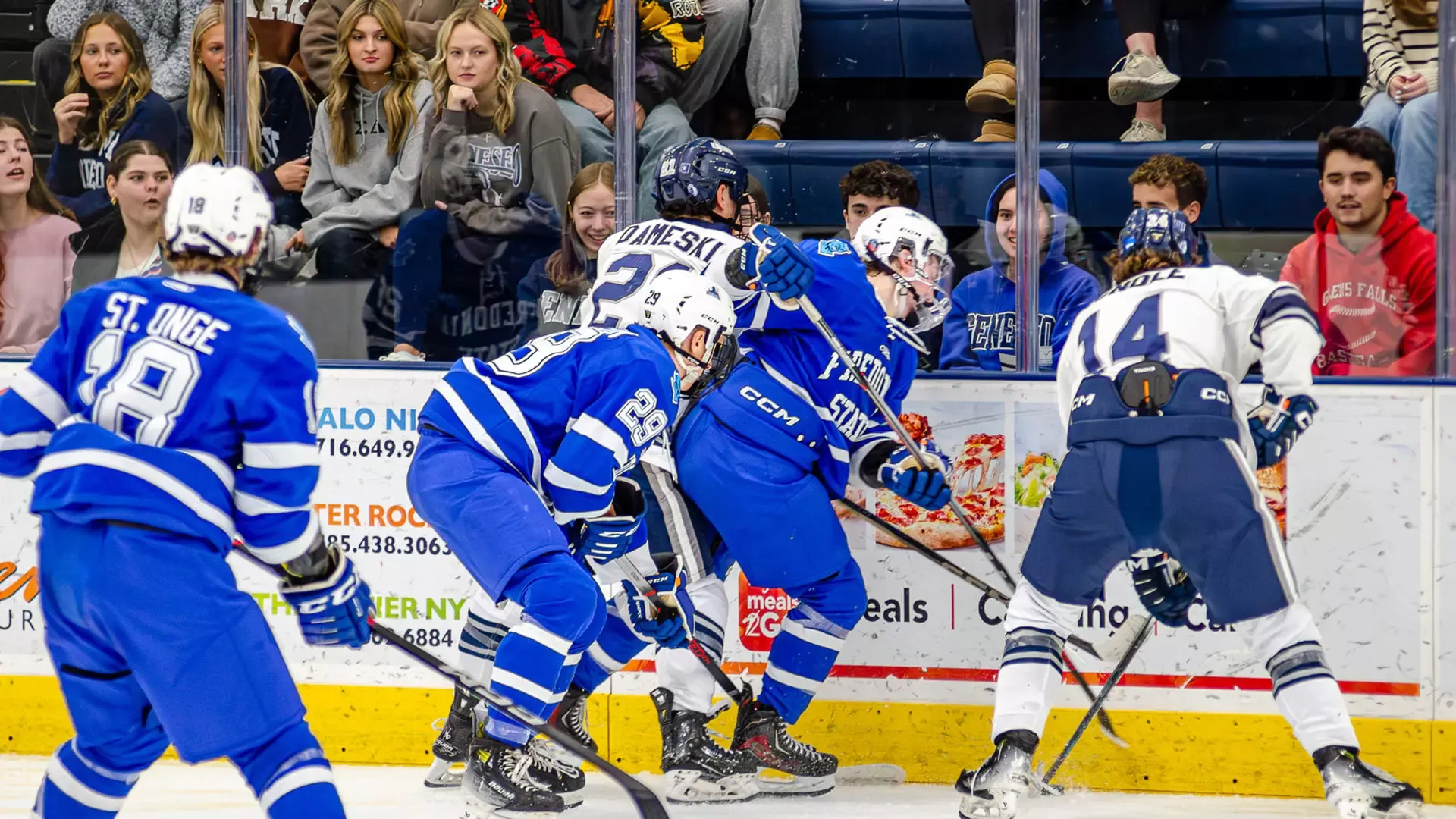 Hockey action shot at Geneseo